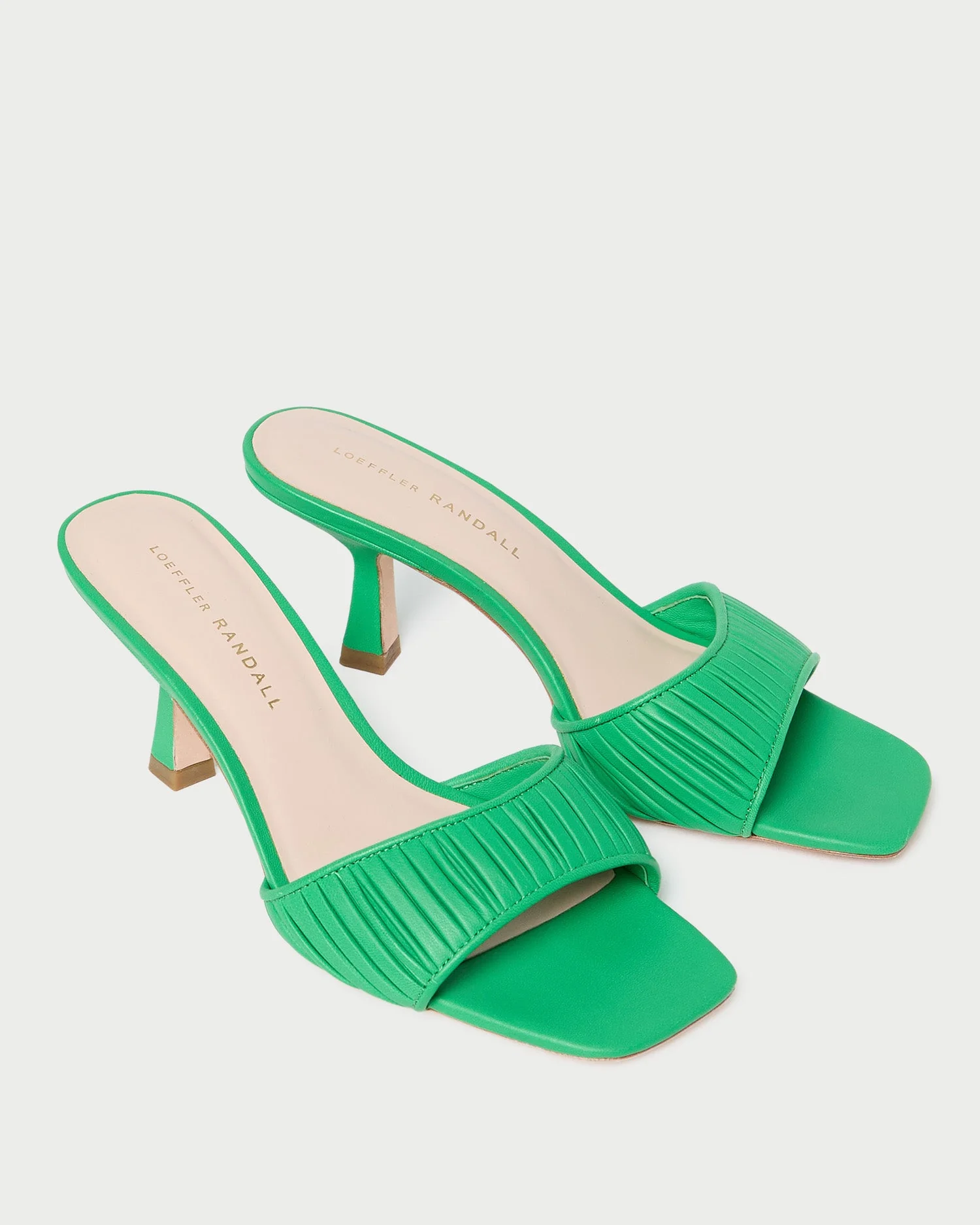 Naima Leather Mid-Heel Mule | Green - Image 5
