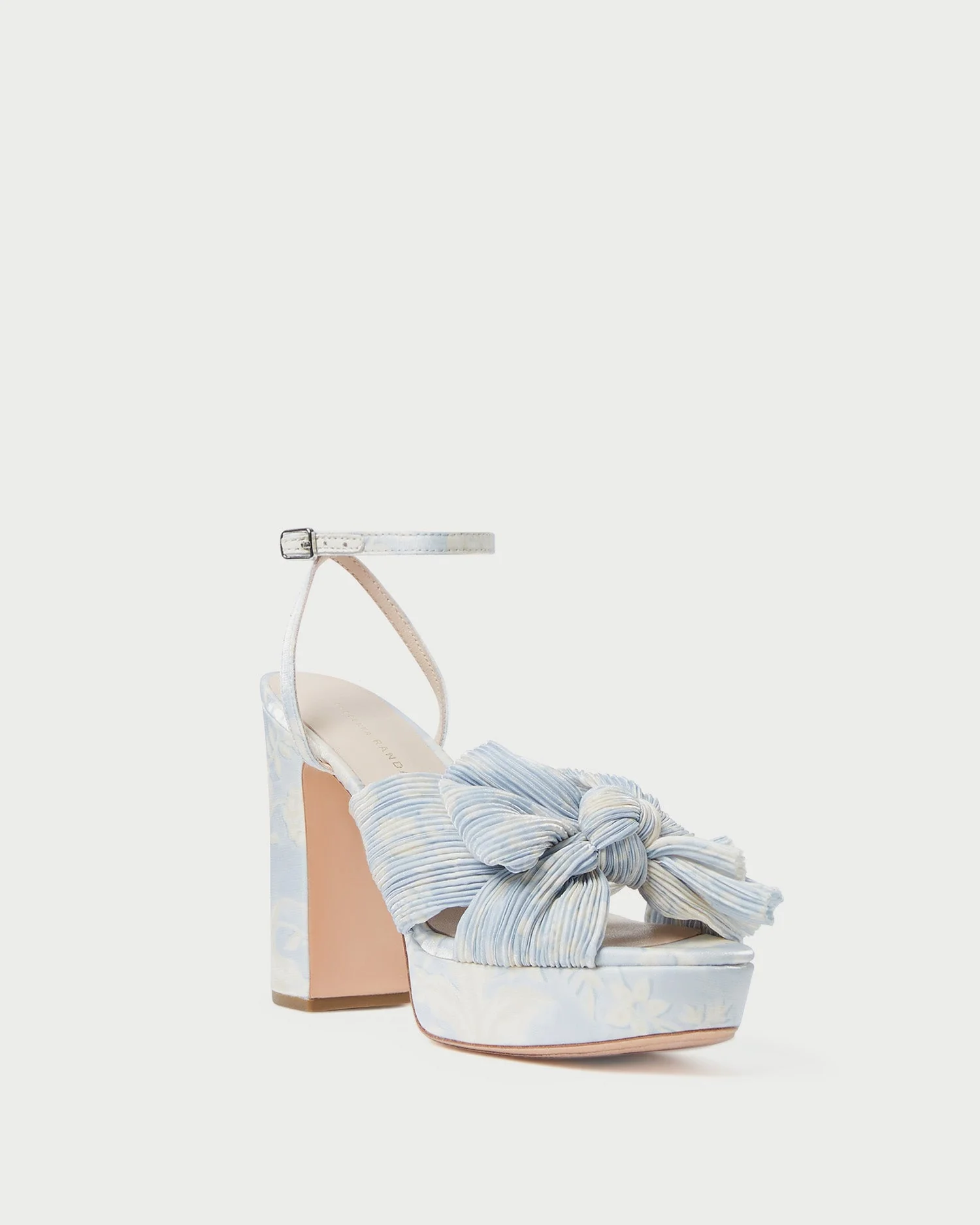 Natalia Bow Heel | Dusty Blue Floral