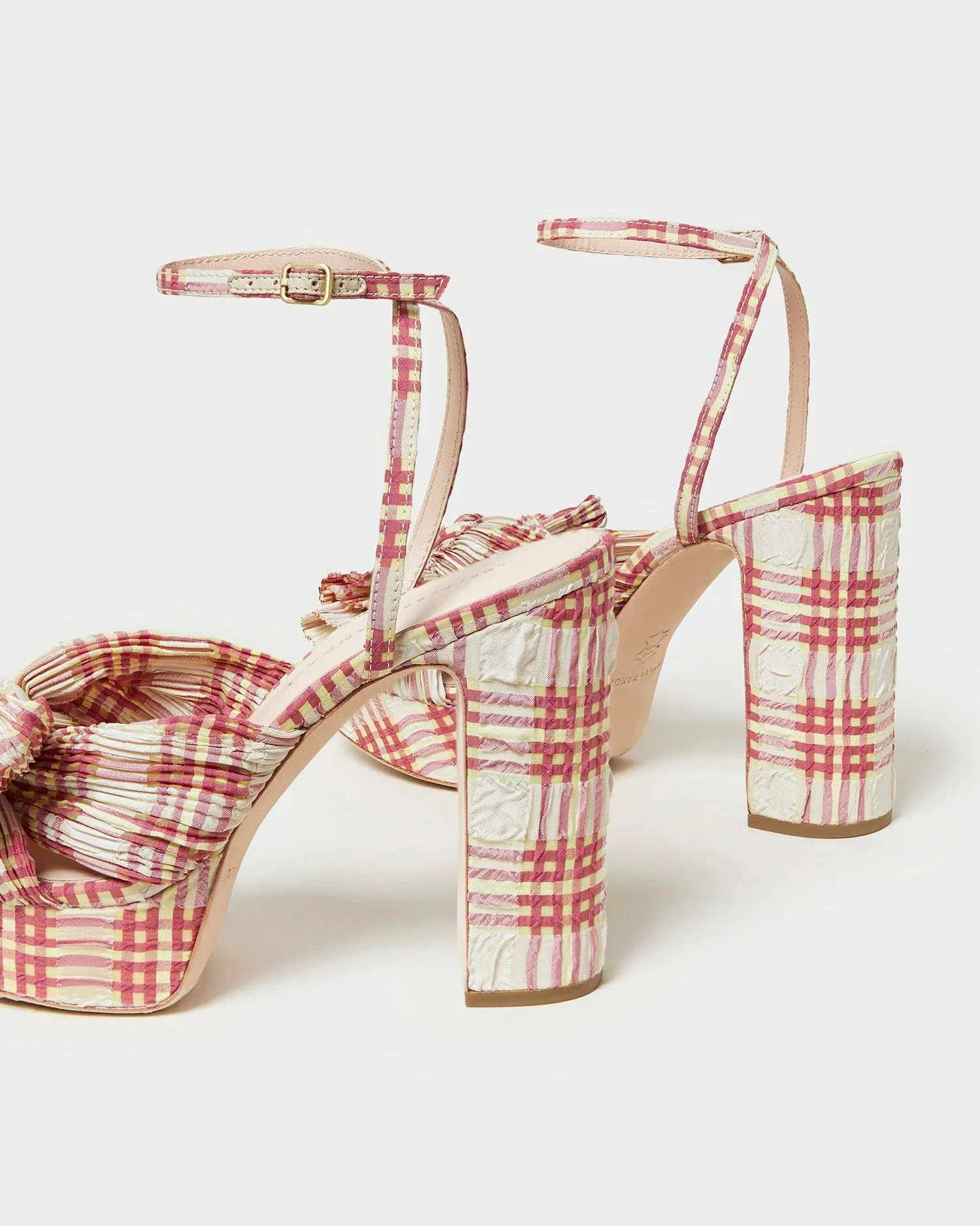 Natalia Platform Bow Heel | Cranberry Plaid - Image 4
