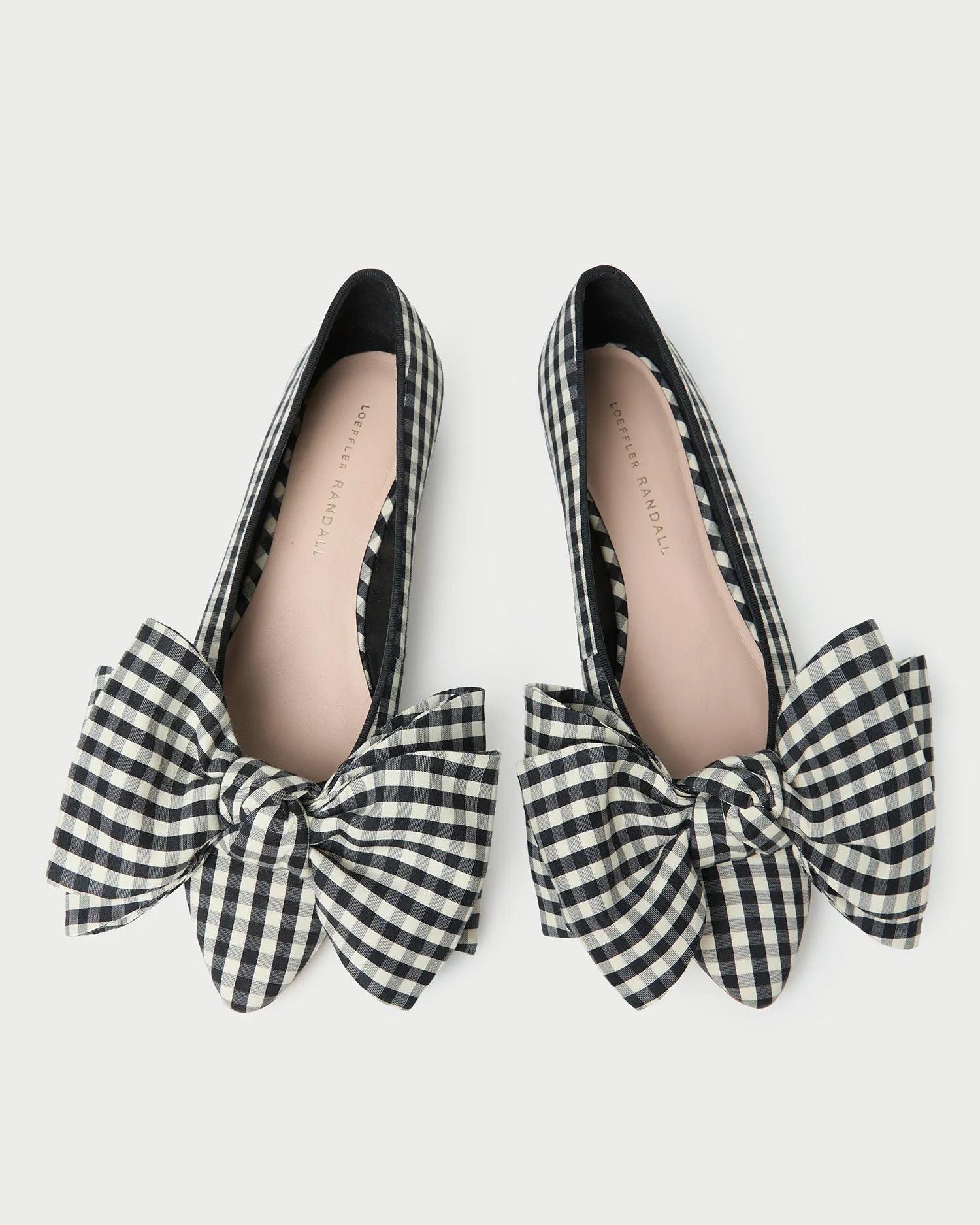 Noa Bow Flat | Black/White Gingham