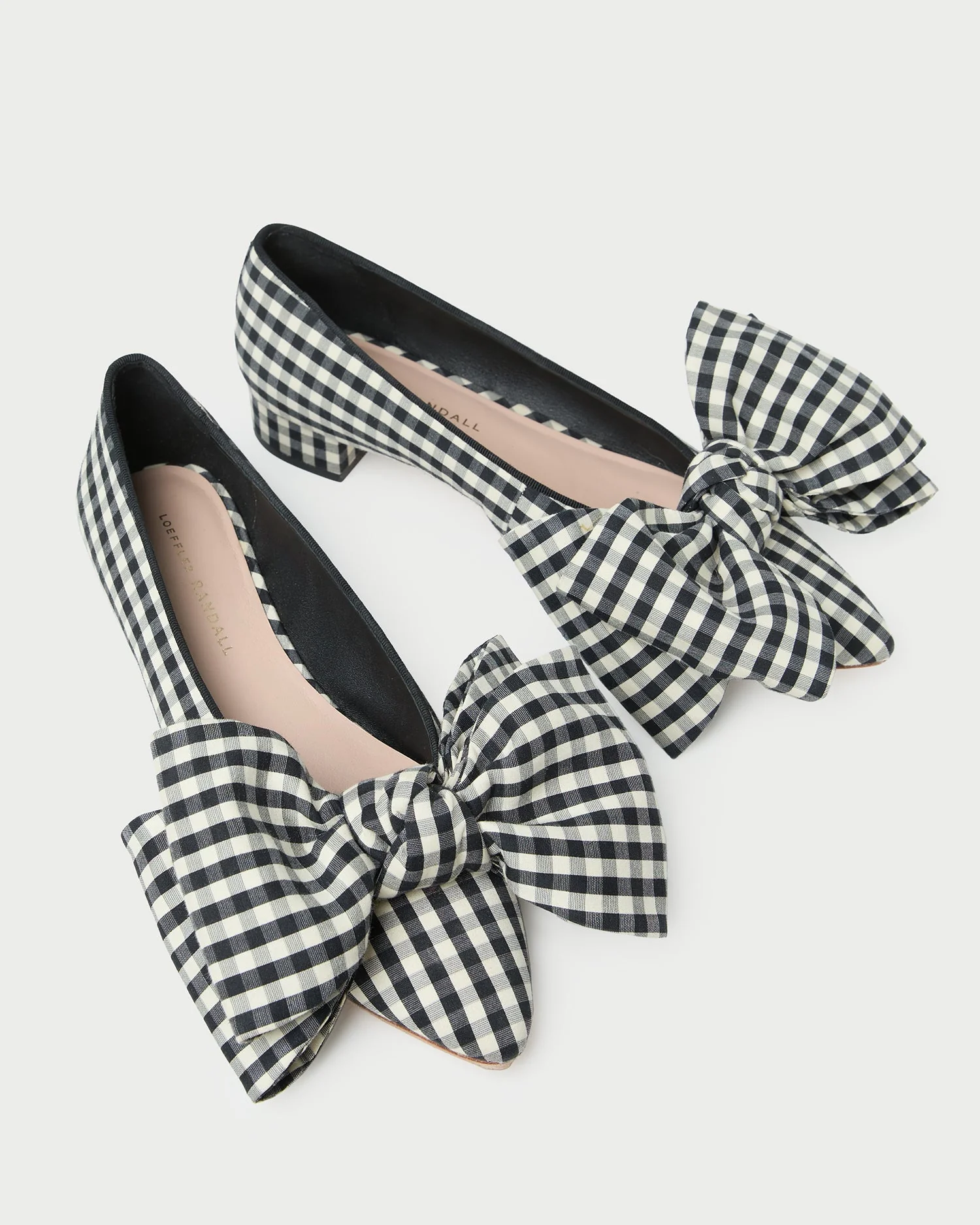 Noa Bow Flat | Black/White Gingham - Image 4