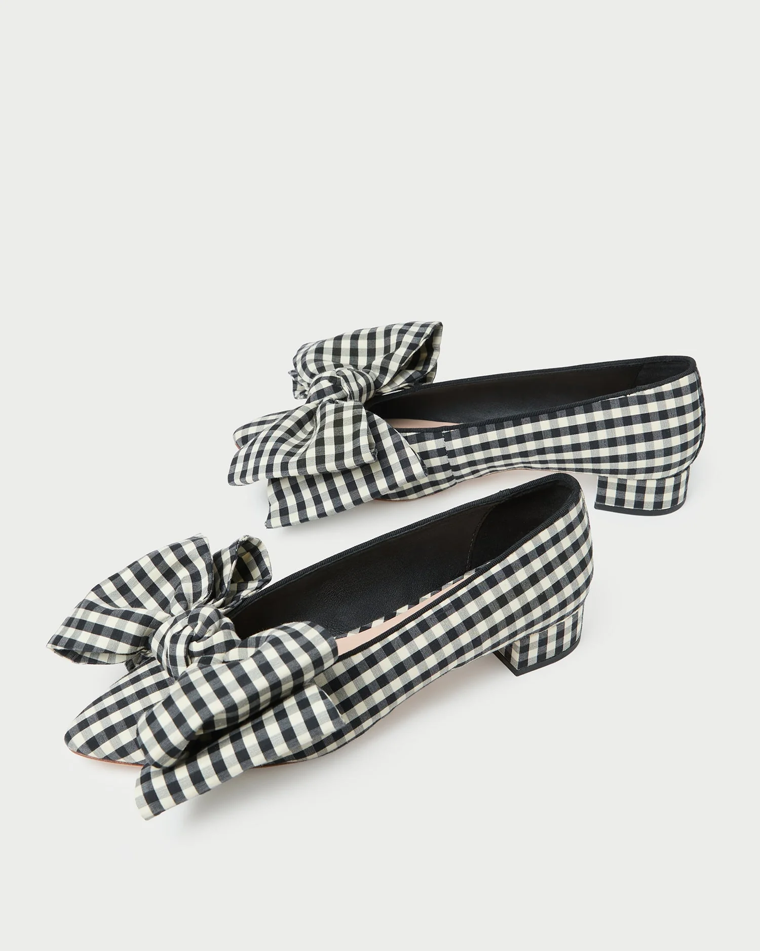 Noa Bow Flat | Black/White Gingham - Image 5