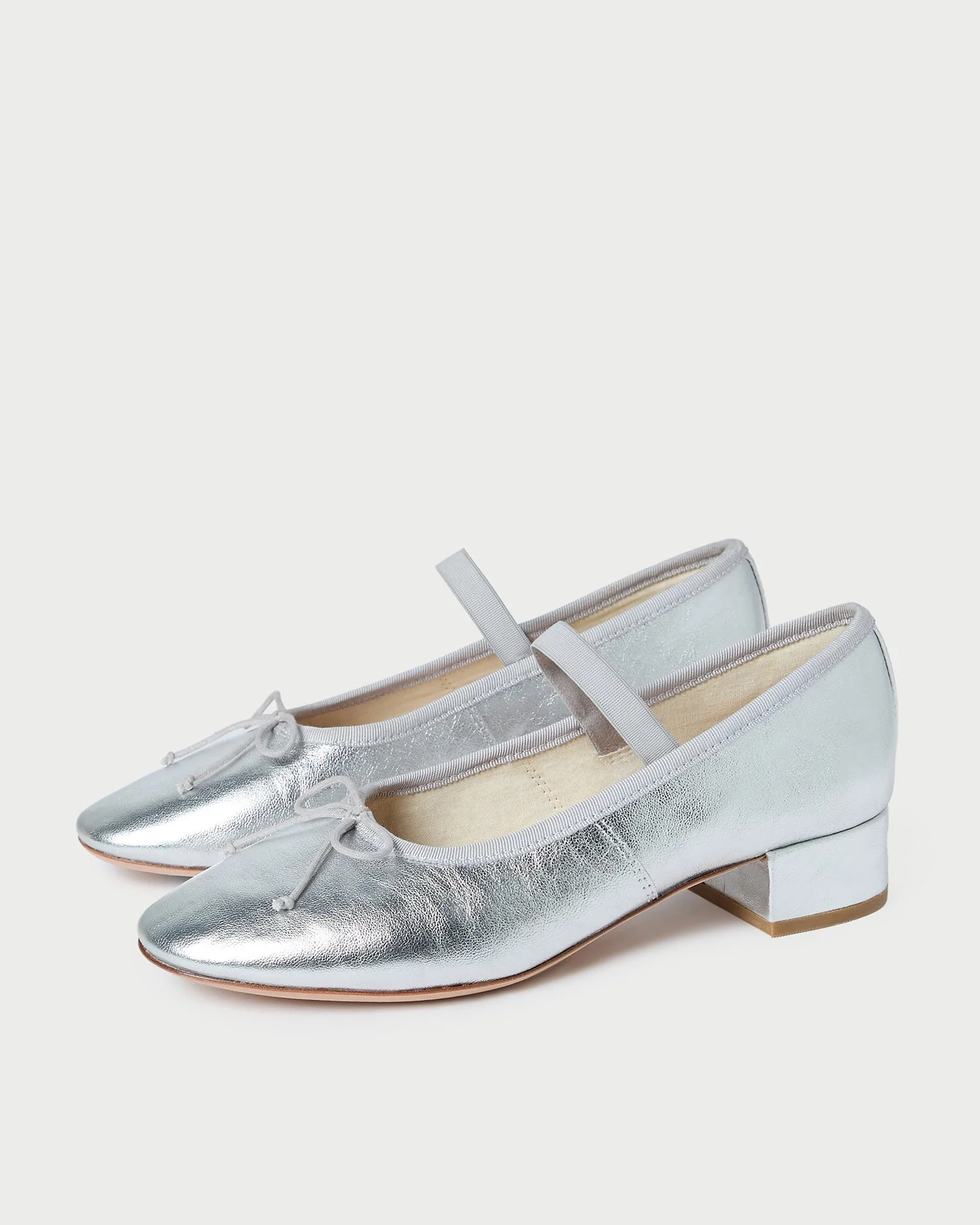 Odile Leather Ballet Pump | Silver - Image 5