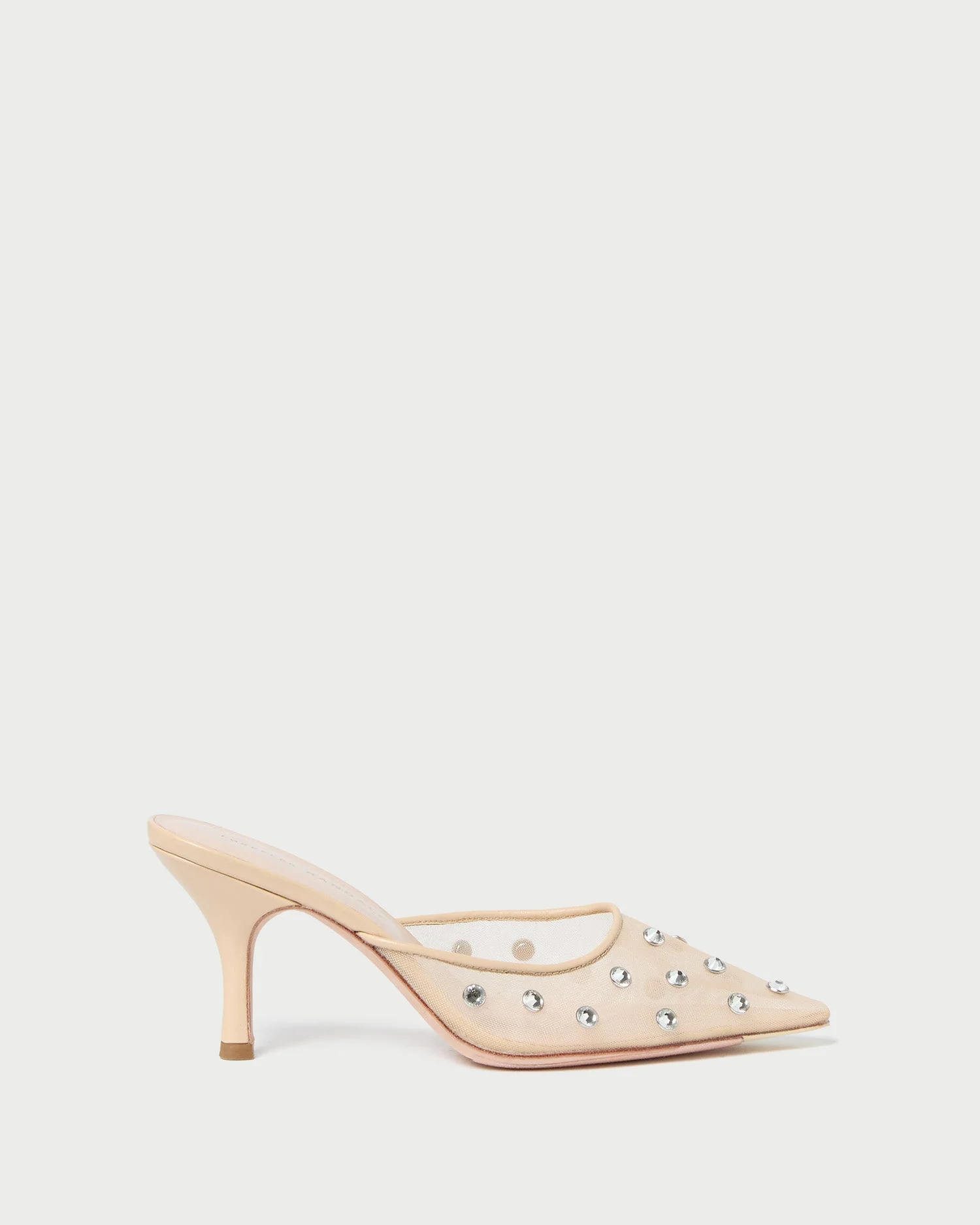 Paloma Mesh Mule | Cream/Crystal