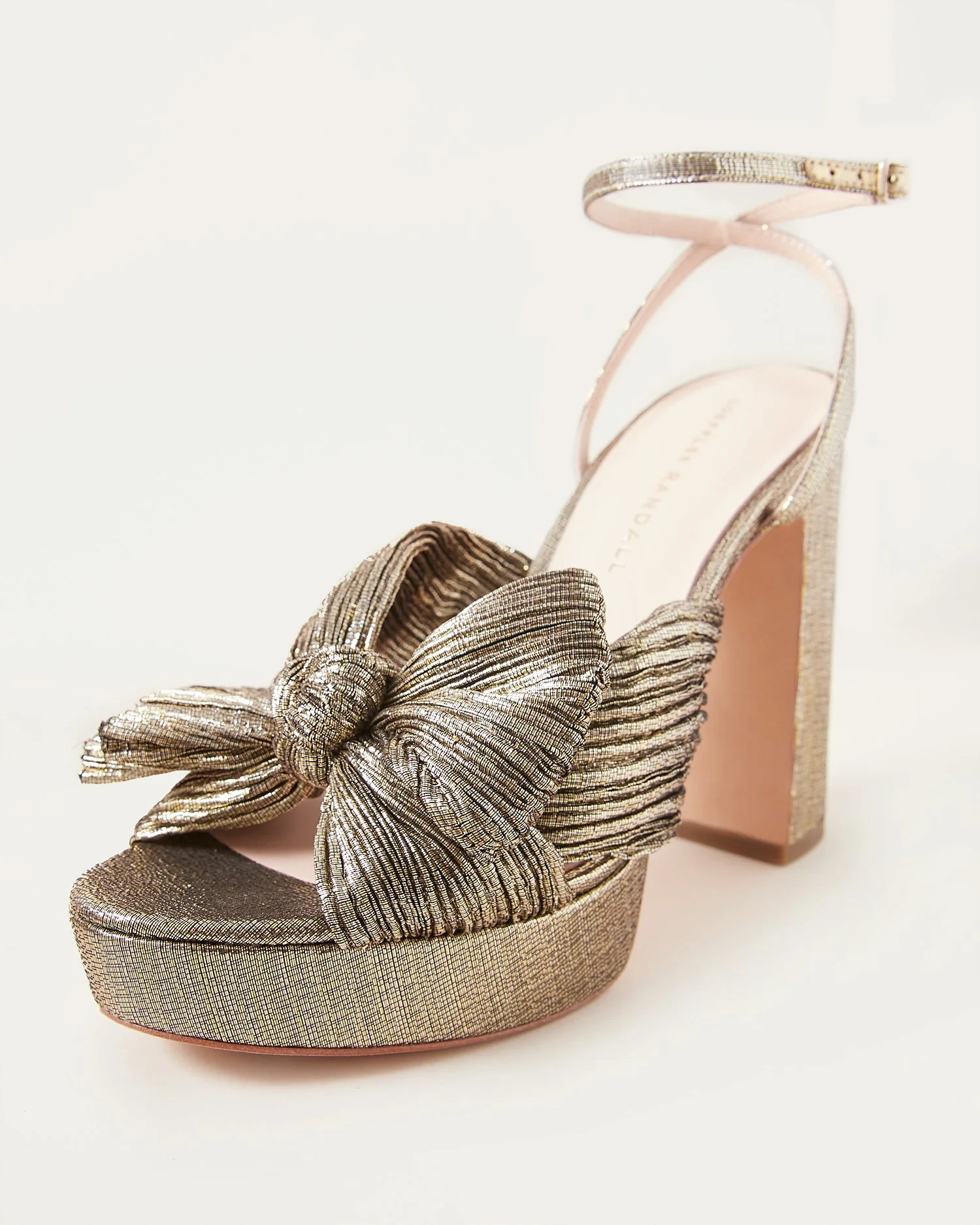 Pleated Platform Sandal | Gold - Image 3