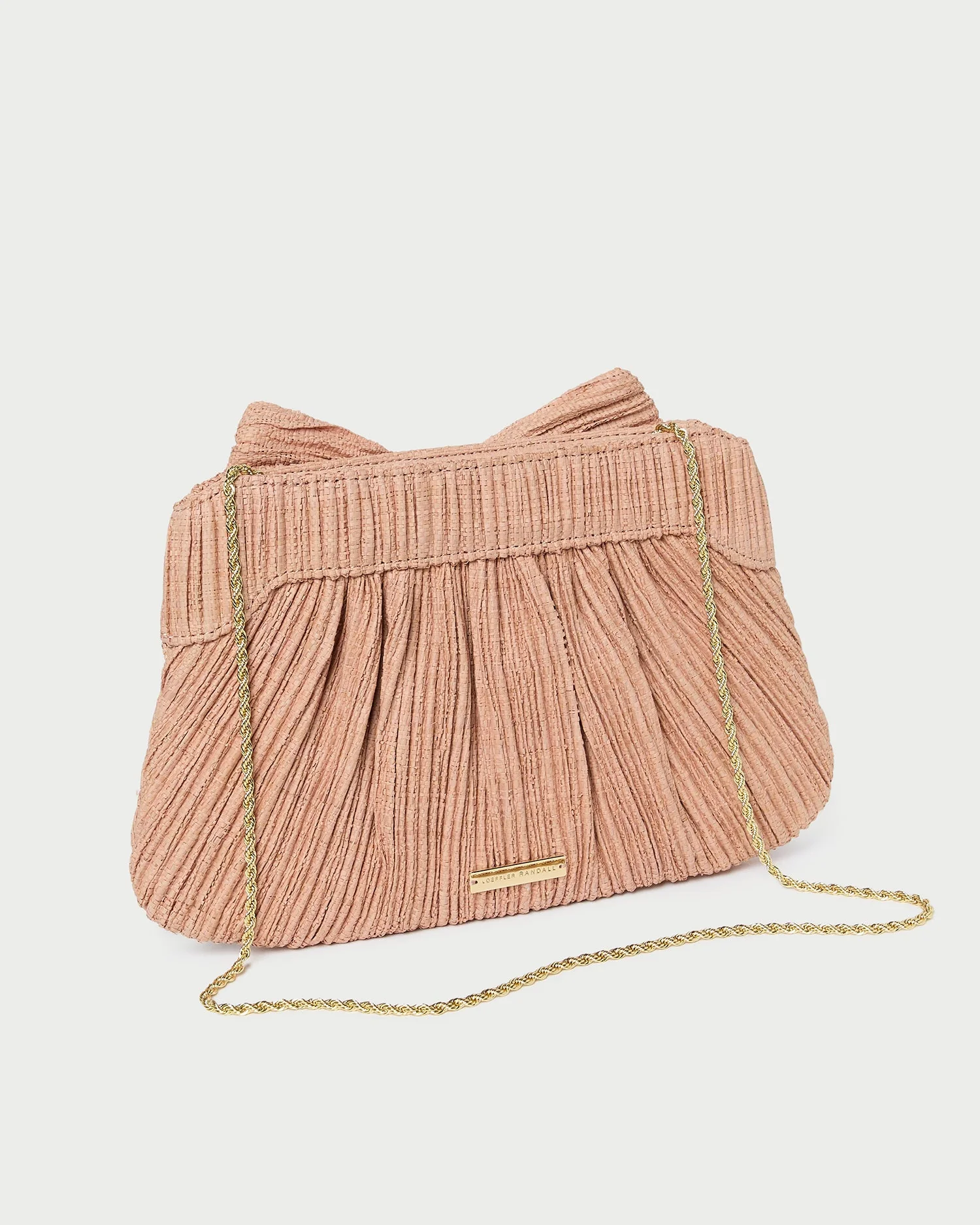 Rayne Pleated Bow Clutch | Blush - Image 3