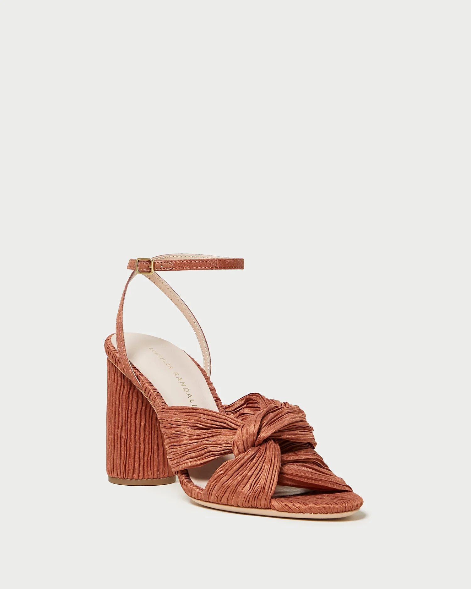 Reed Pleated Twist Heel | Terracotta