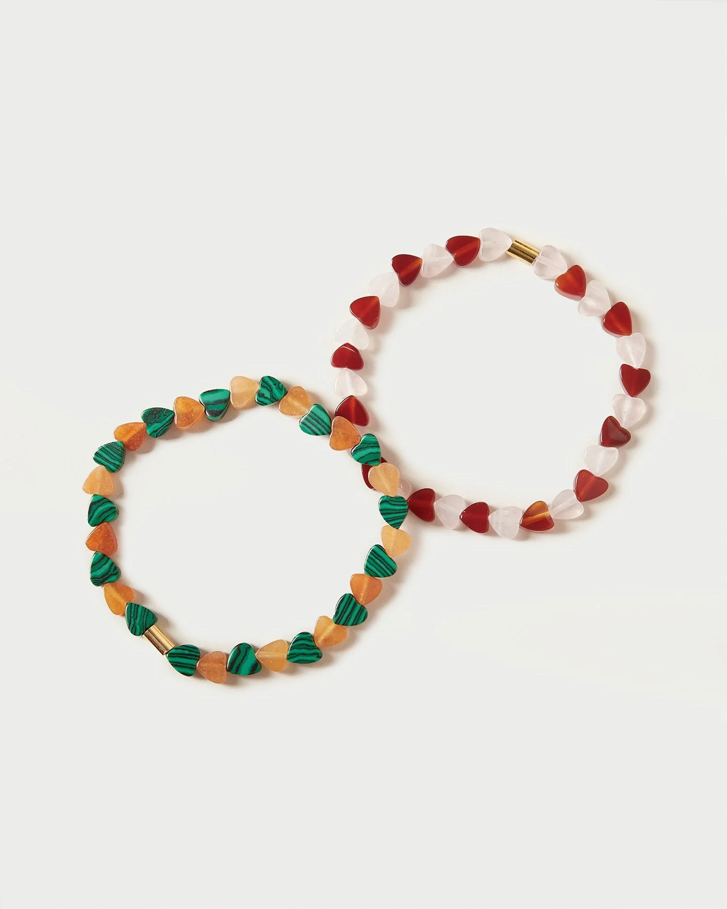 Renata Heart Stone Bracelet | Amber/Pink