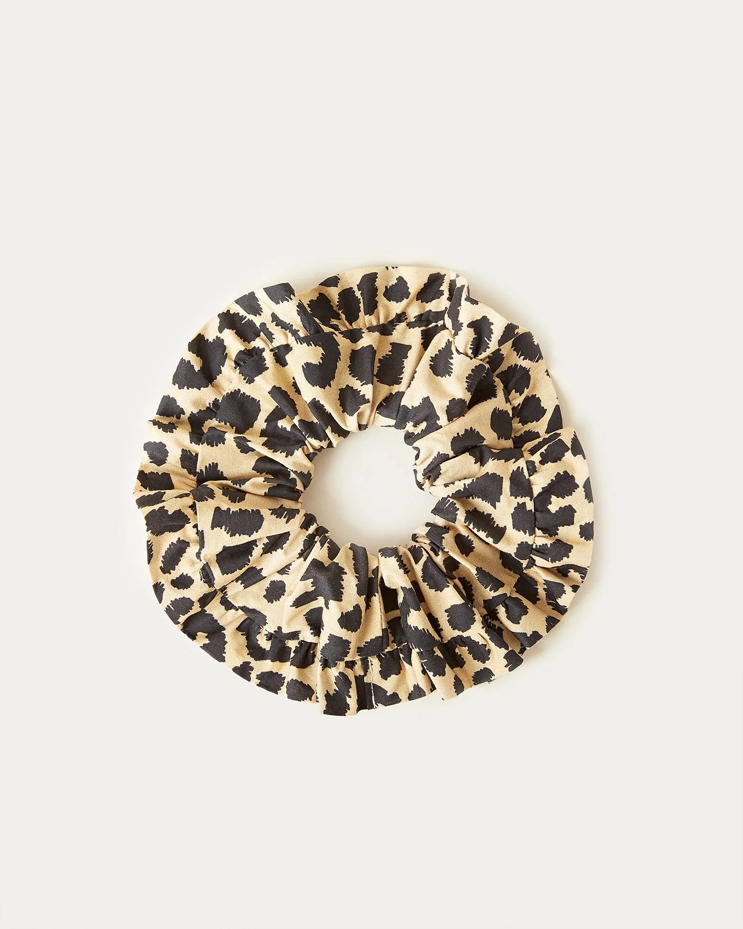 Shelby Ruffle Edge Scrunchie | Leopard