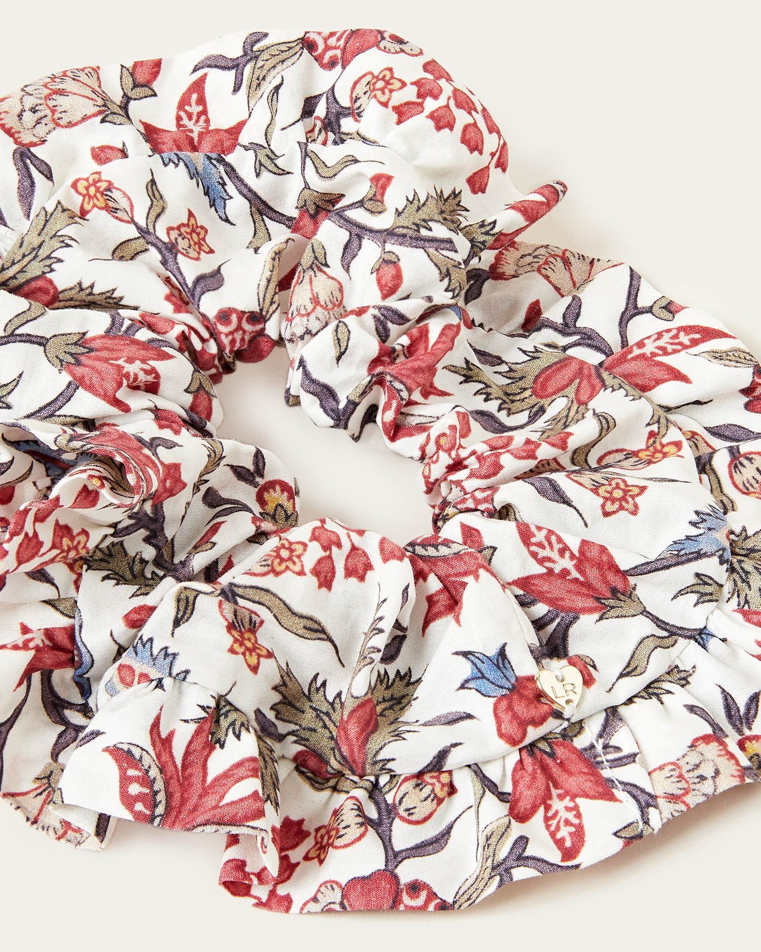 Shelby Ruffle Edge Scrunchie | Provincial Floral - Image 2