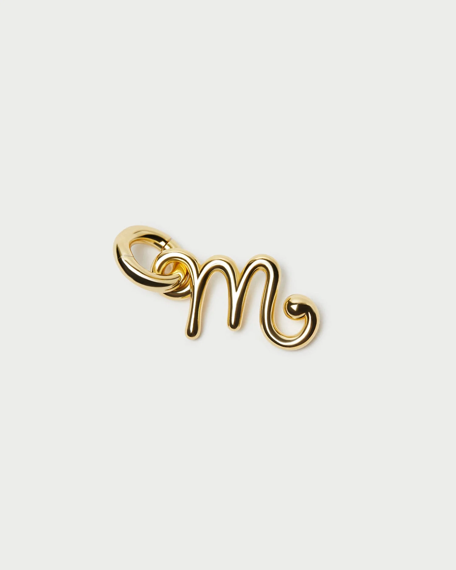 Small Letter "M" Charm | Gold