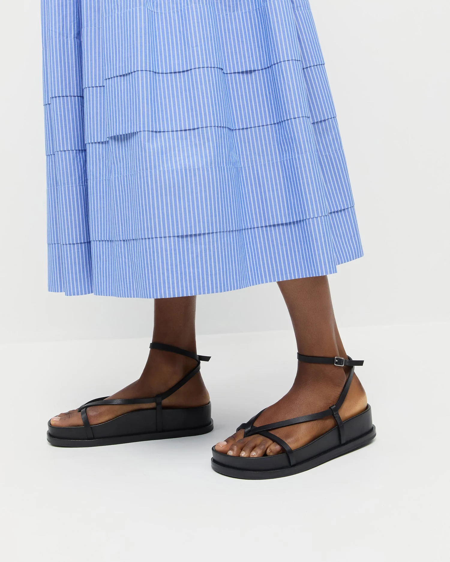 Sonny Leather Wrap Sandal | Black - Image 2