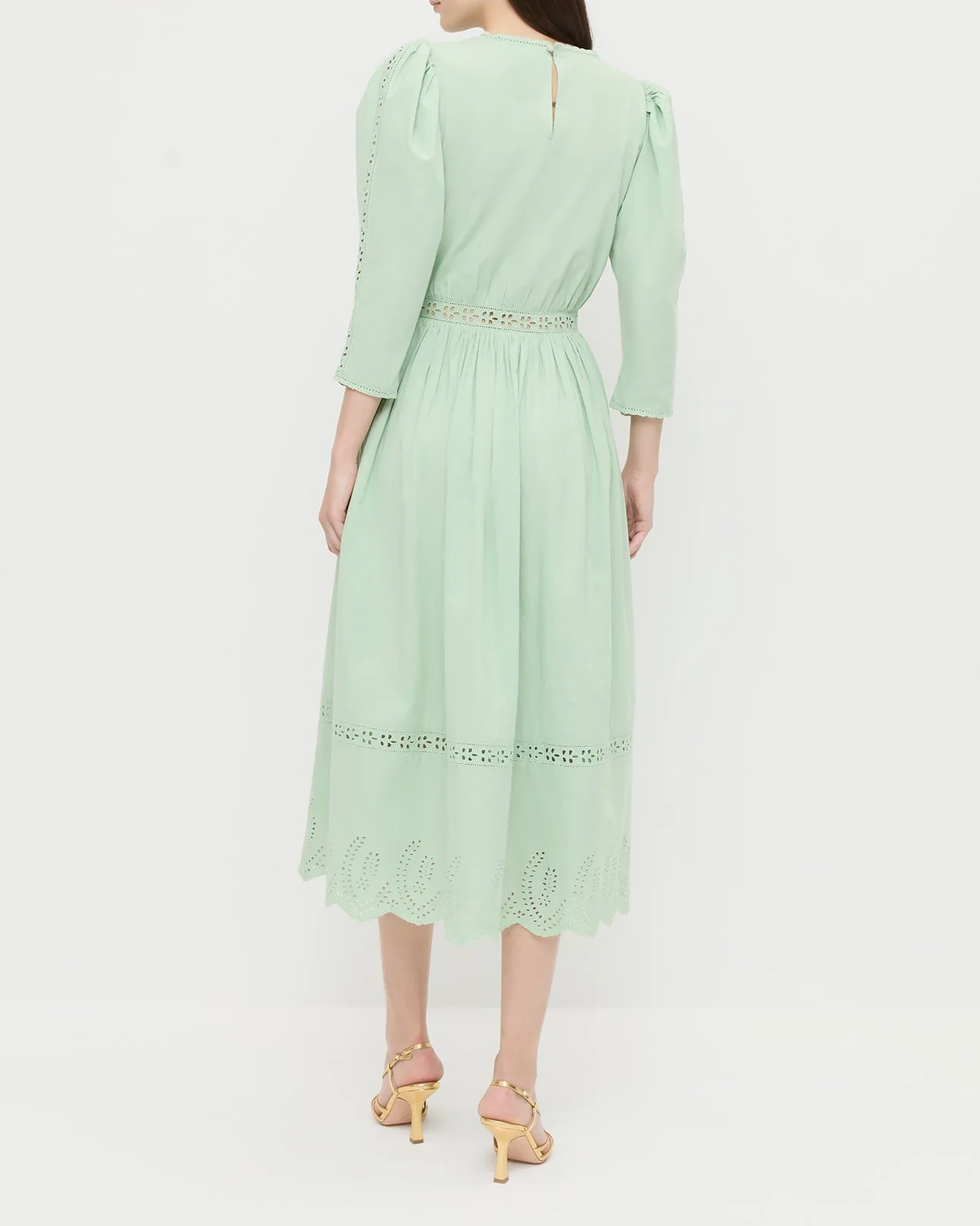 Thelma Eyelet Dress | Mint - Image 3