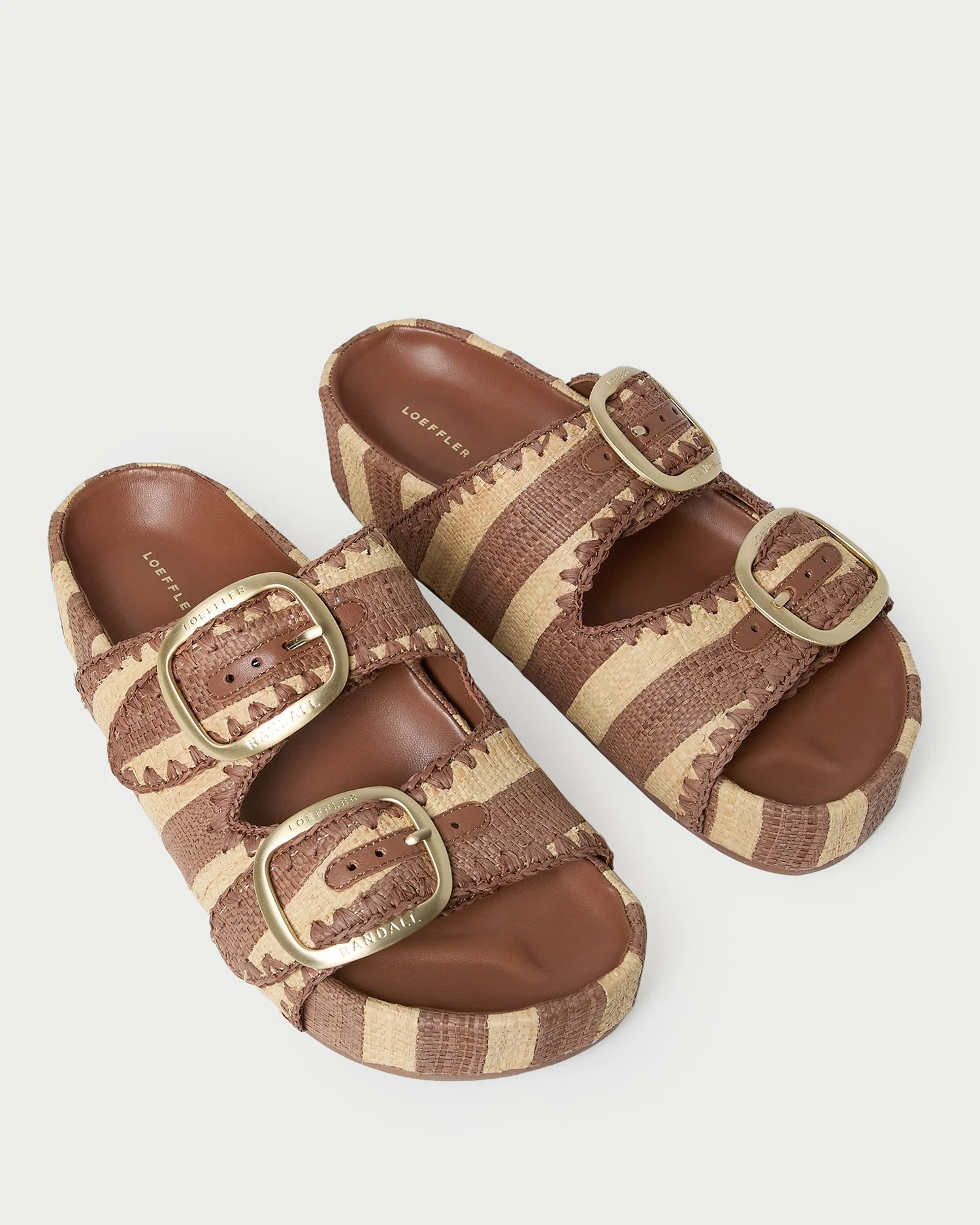 Theo Two-Band Sandal | Brown/Natural - Image 3