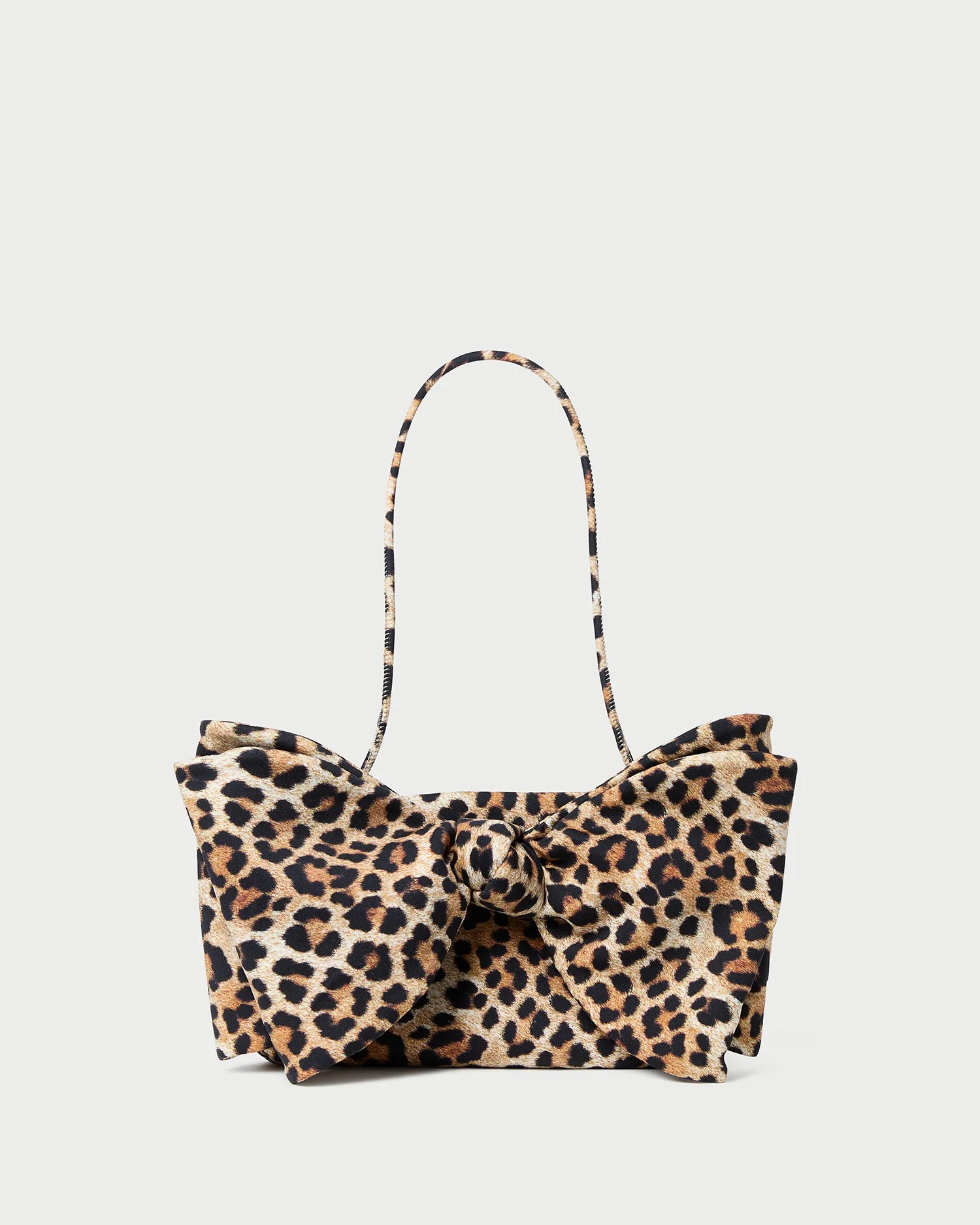 Valerie Jersey Bow Bag | Leopard