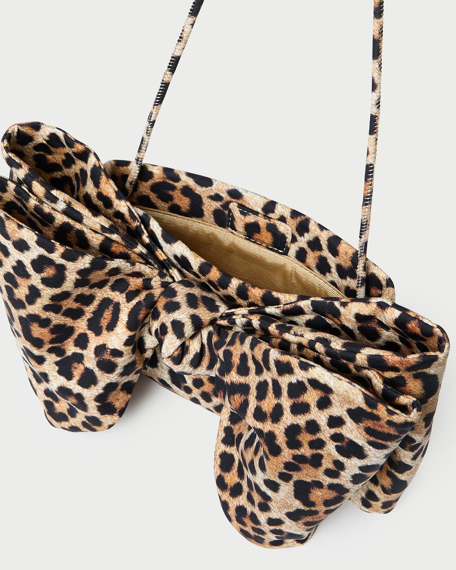 Valerie Jersey Bow Bag | Leopard - Image 4