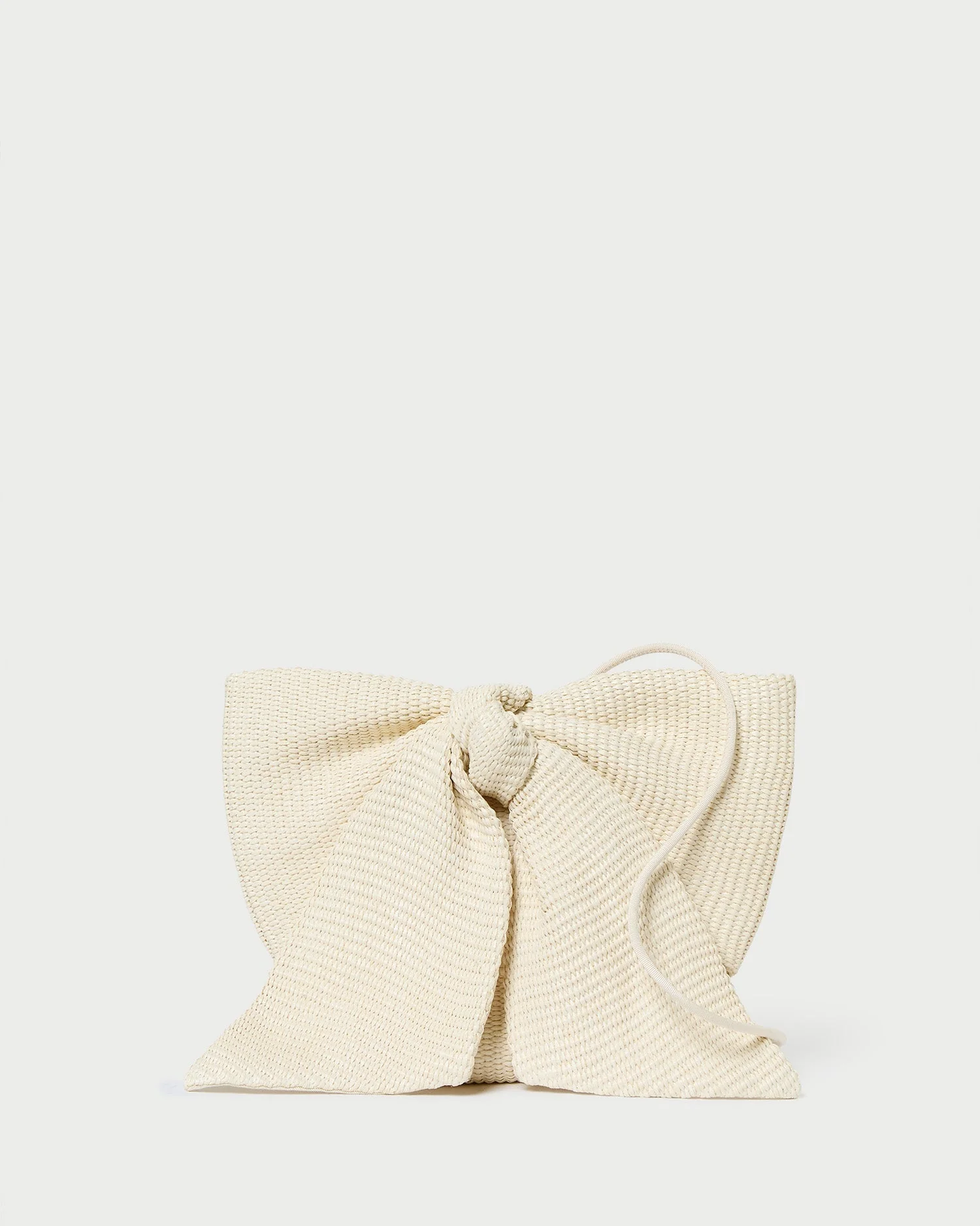 Violet Bow Crossbody | Cream Woven