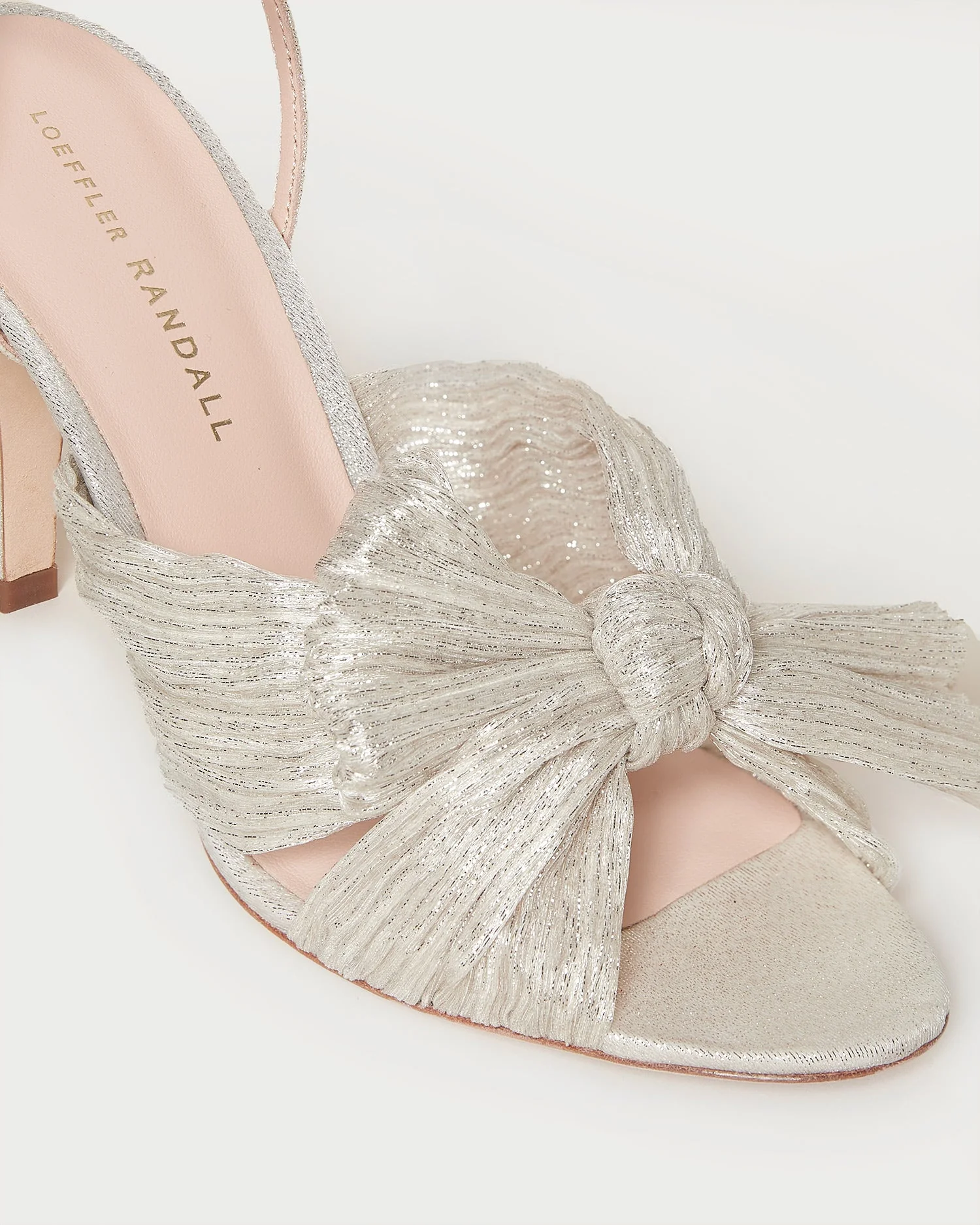 Zinnia Pleated Bow Sandal | Shimmer - Image 3