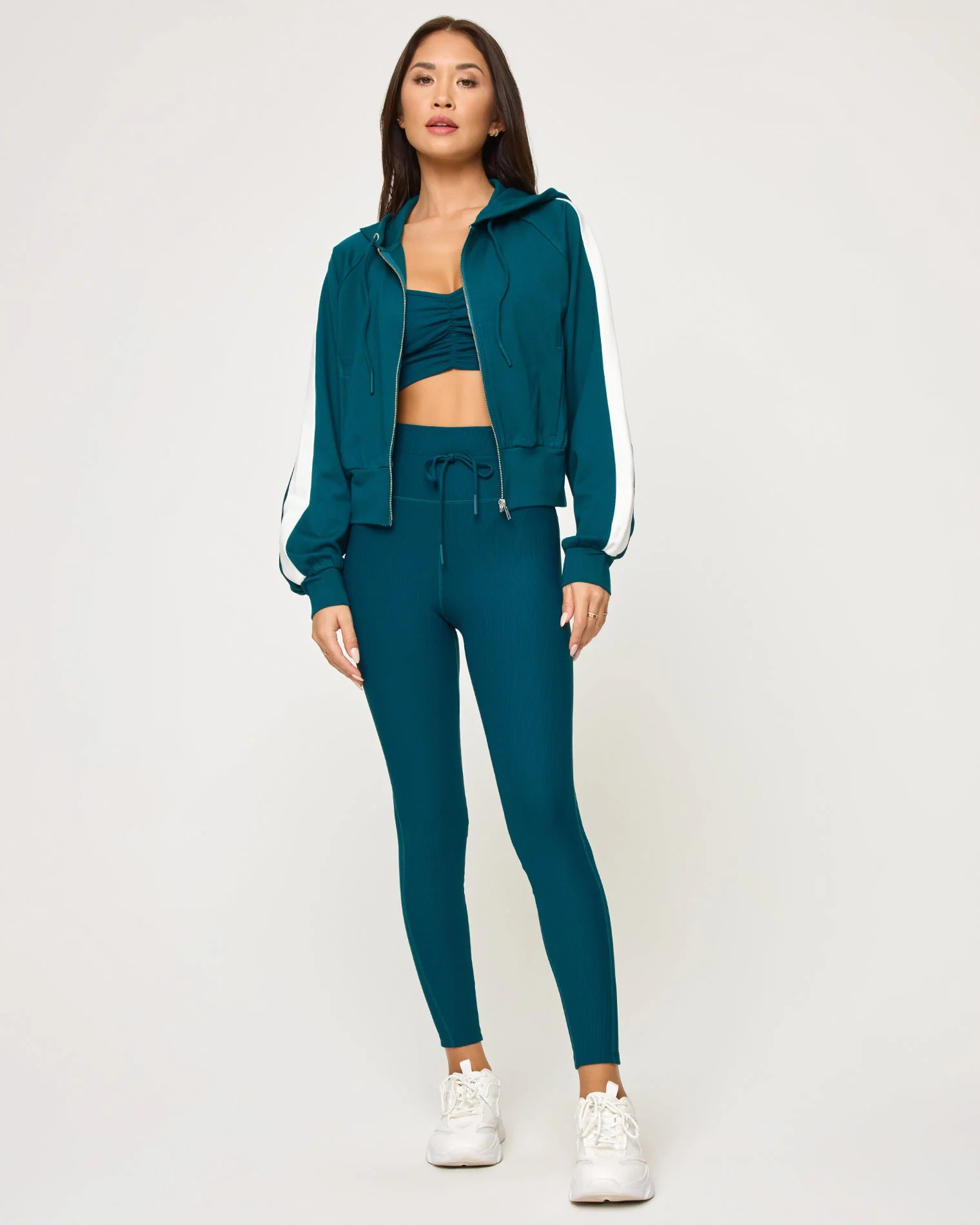 Back To Back Jacket | Deep Teal Cream - Image 2