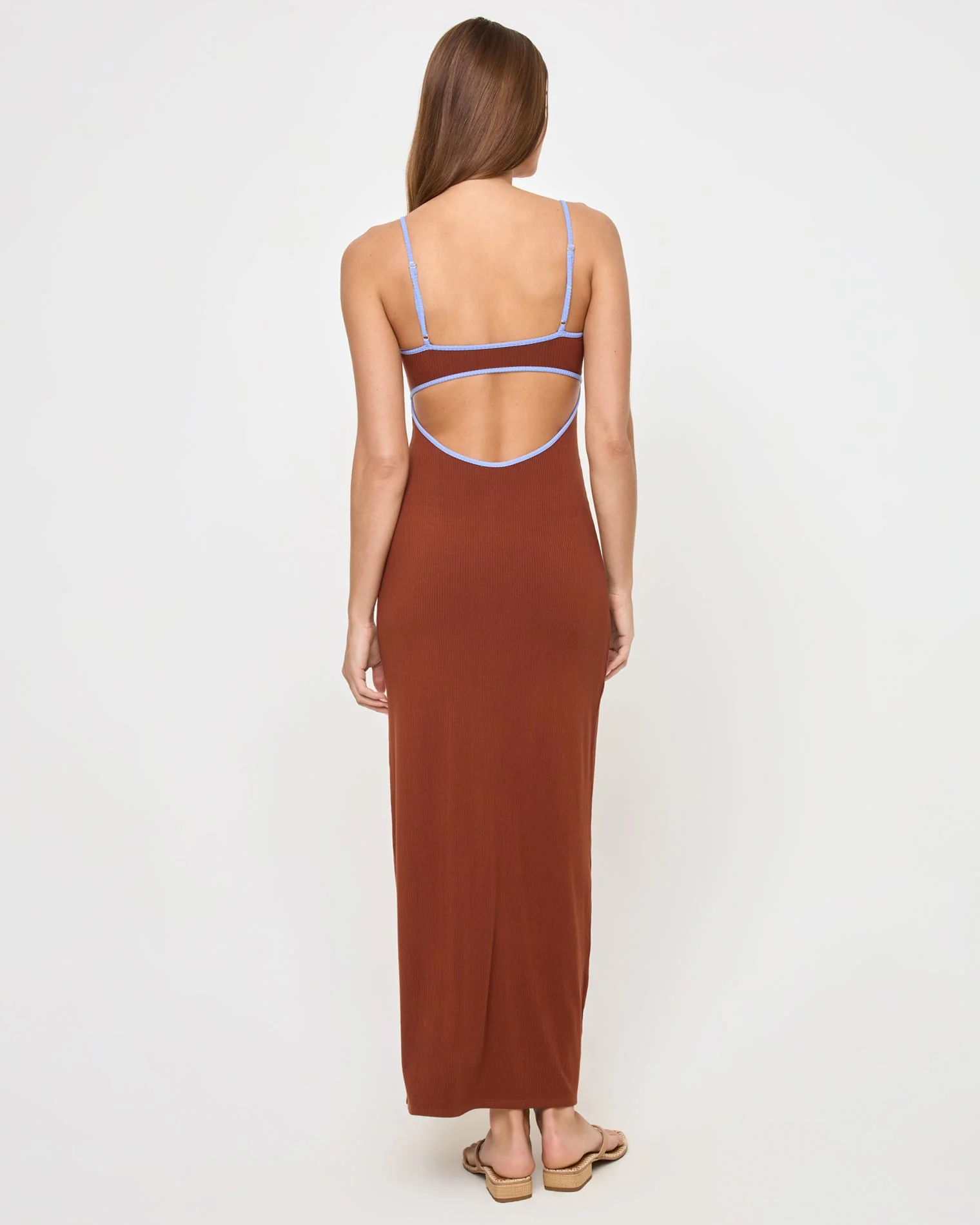 Jordana Dress | Tobacco Peri Blue - Image 2