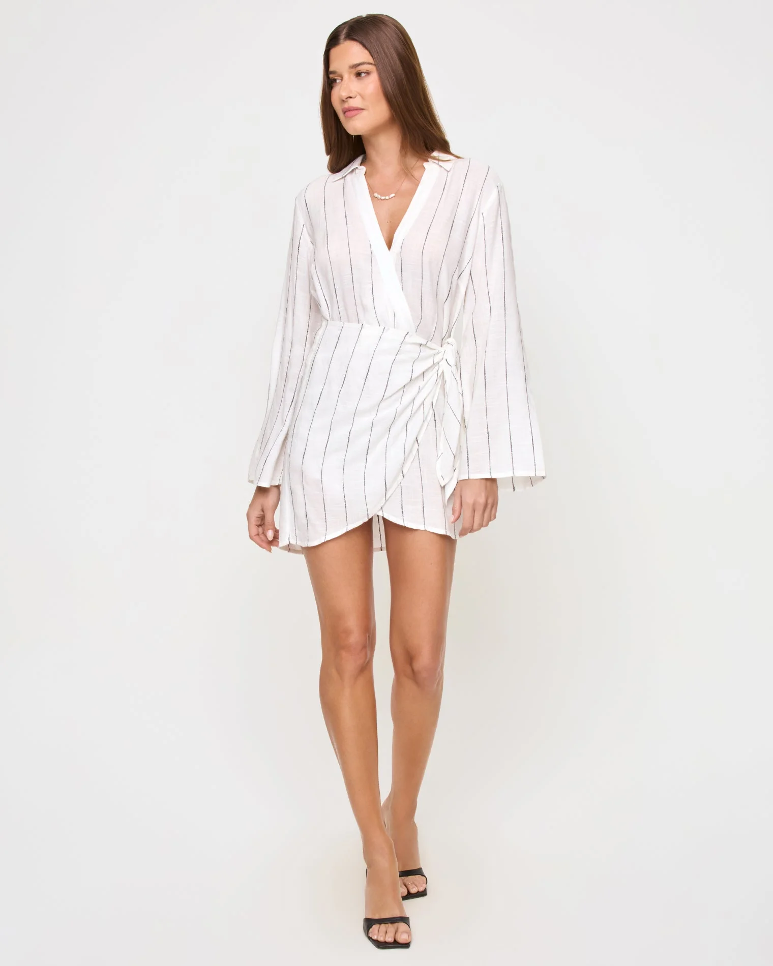 Las Palmas Dress | Fine Line Stripe - Image 4