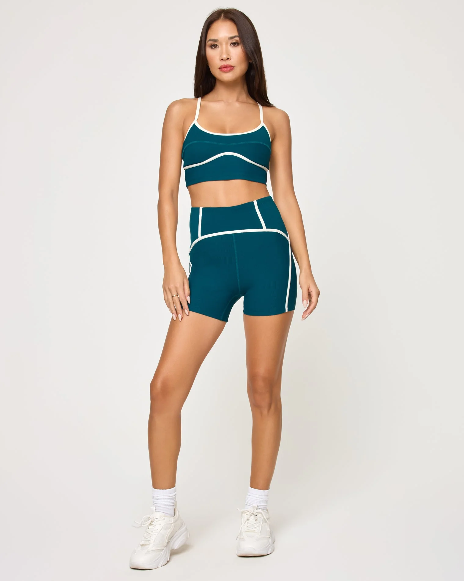 Revel Short | Deep Teal Cream - Image 2