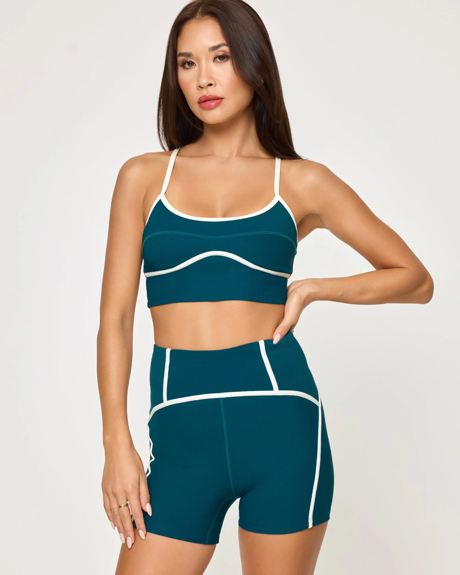 Revel Short | Deep Teal Cream - Image 3