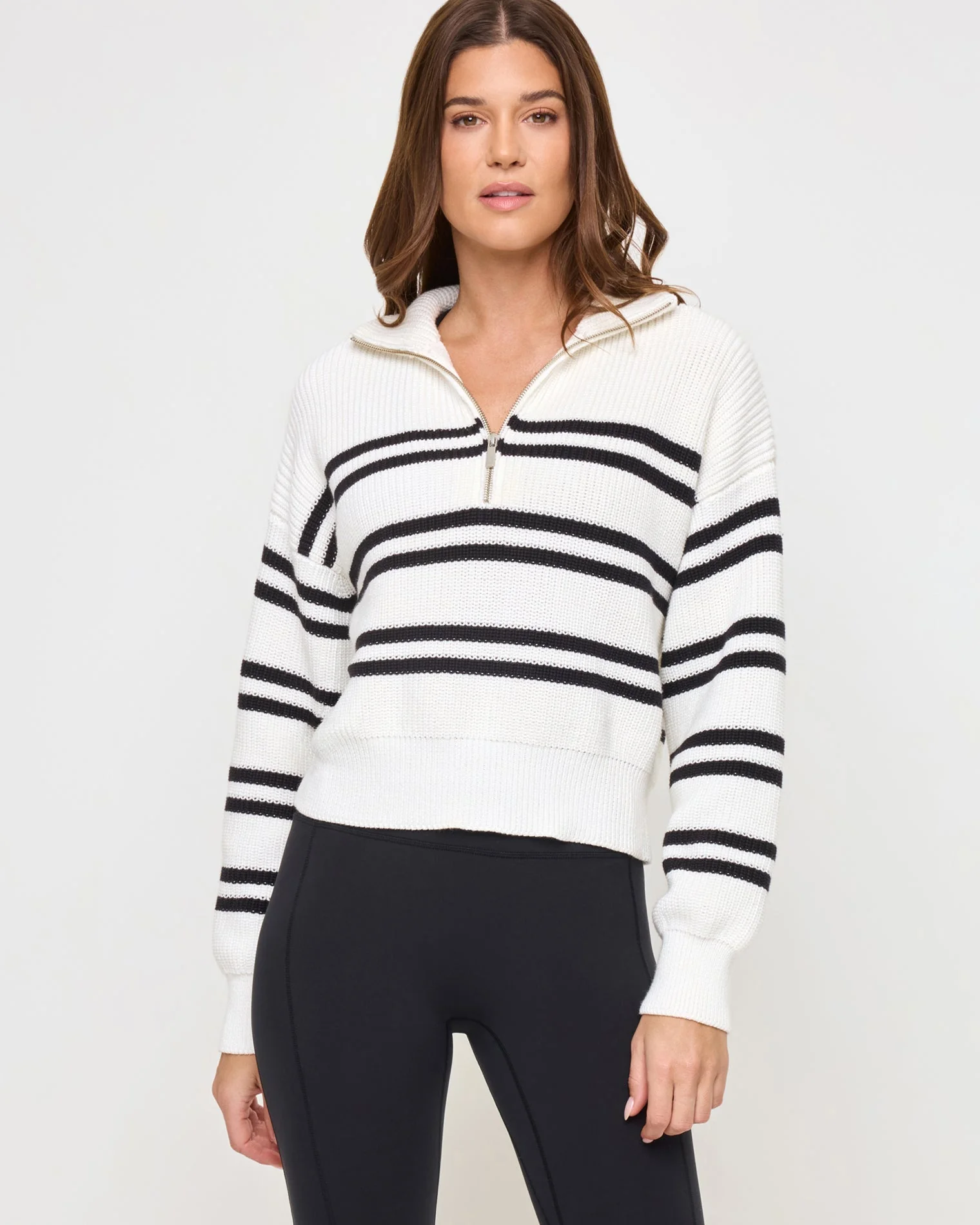 Ultra Stripe Sweater | Black White - Image 2