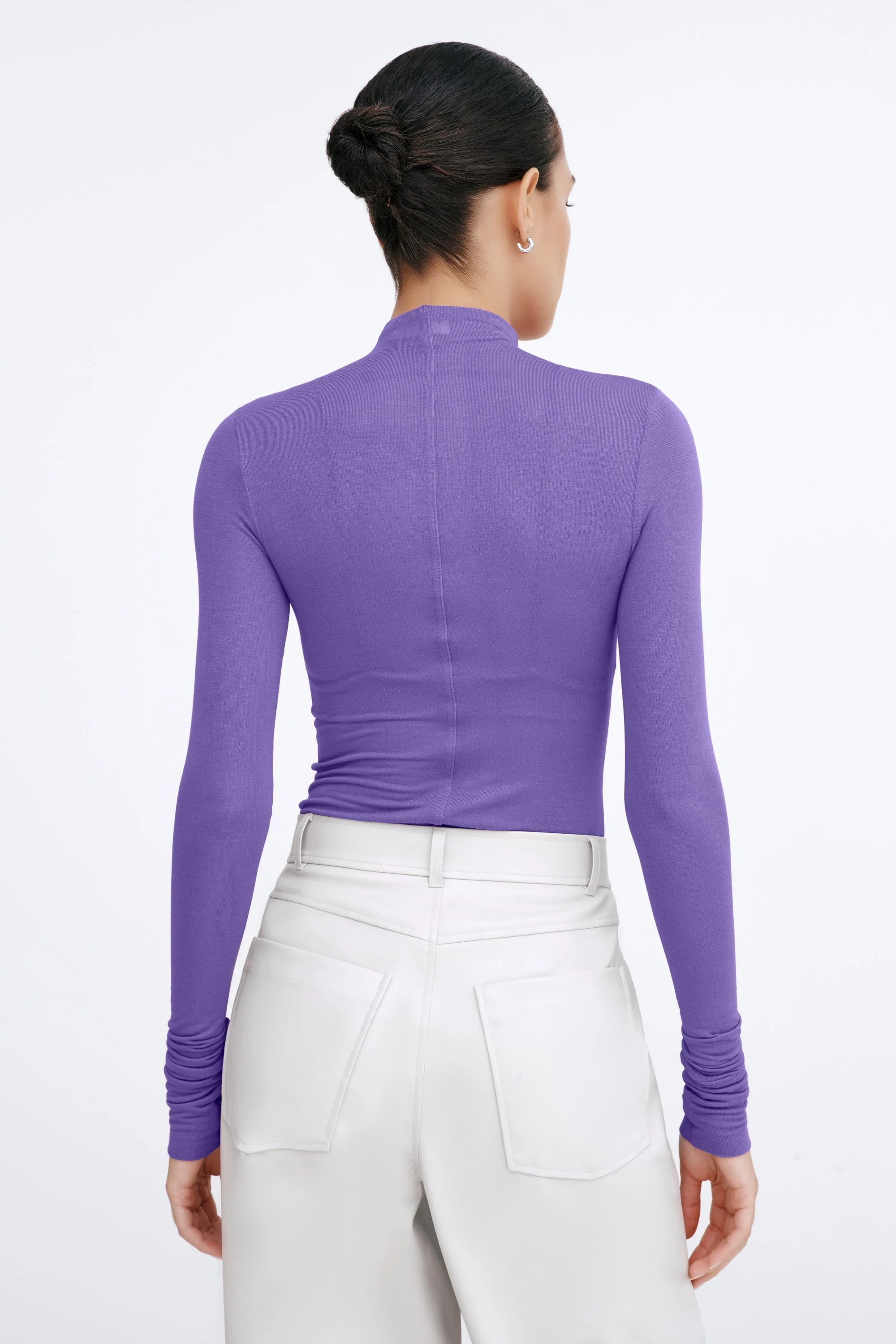 Alicia Sheer Turtleneck | Violet - Image 4