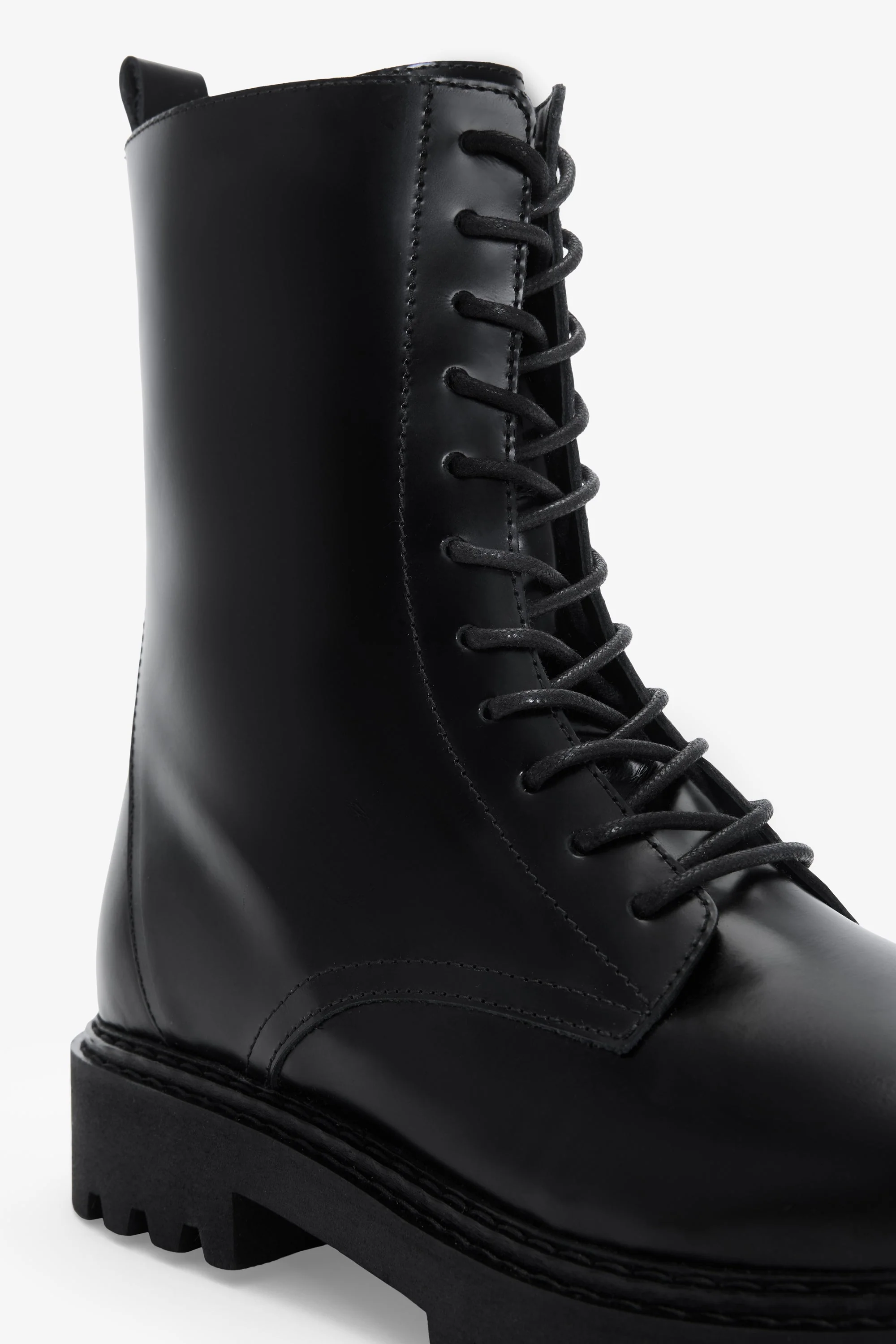 Carla Combat Boots | Black Spazzolato - Image 3