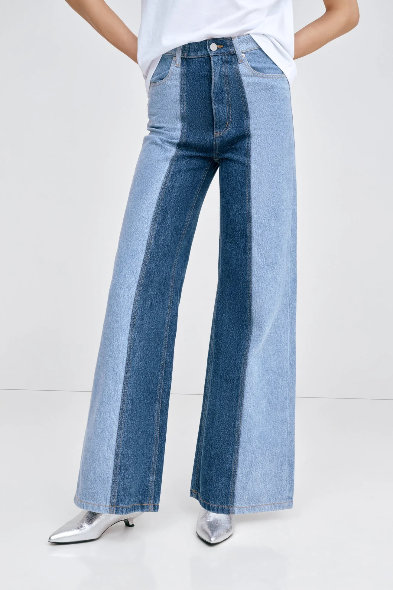 Christina Two-Toned Jeans | Blue Split - Image 5