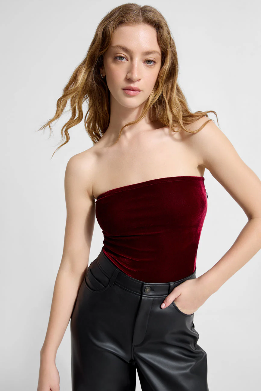 Gavin Velvet Top | Crimson Velvet