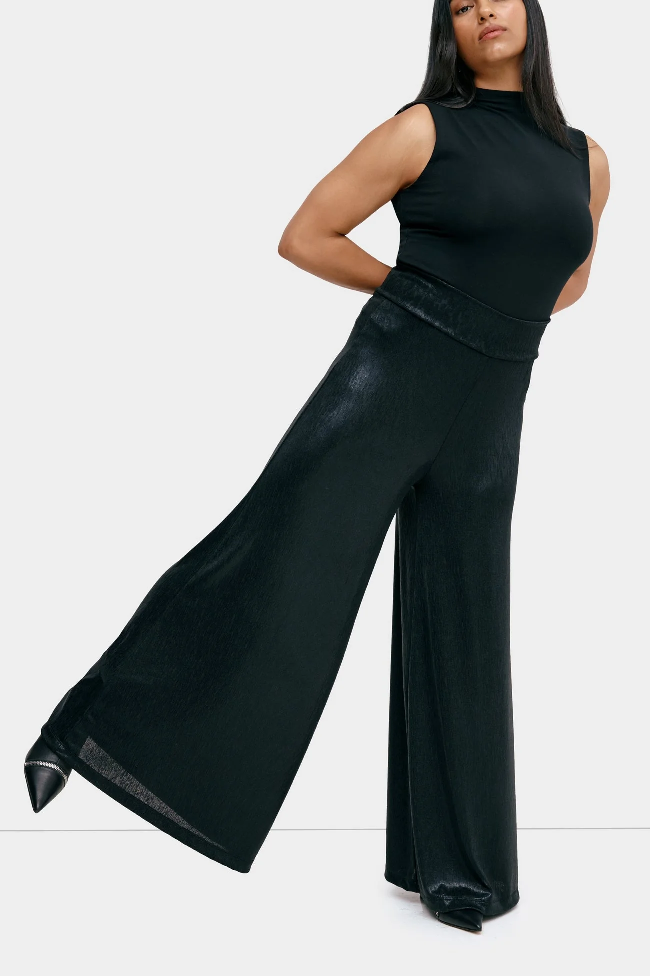 Georgia Metallic Pants | Onyx - Image 11