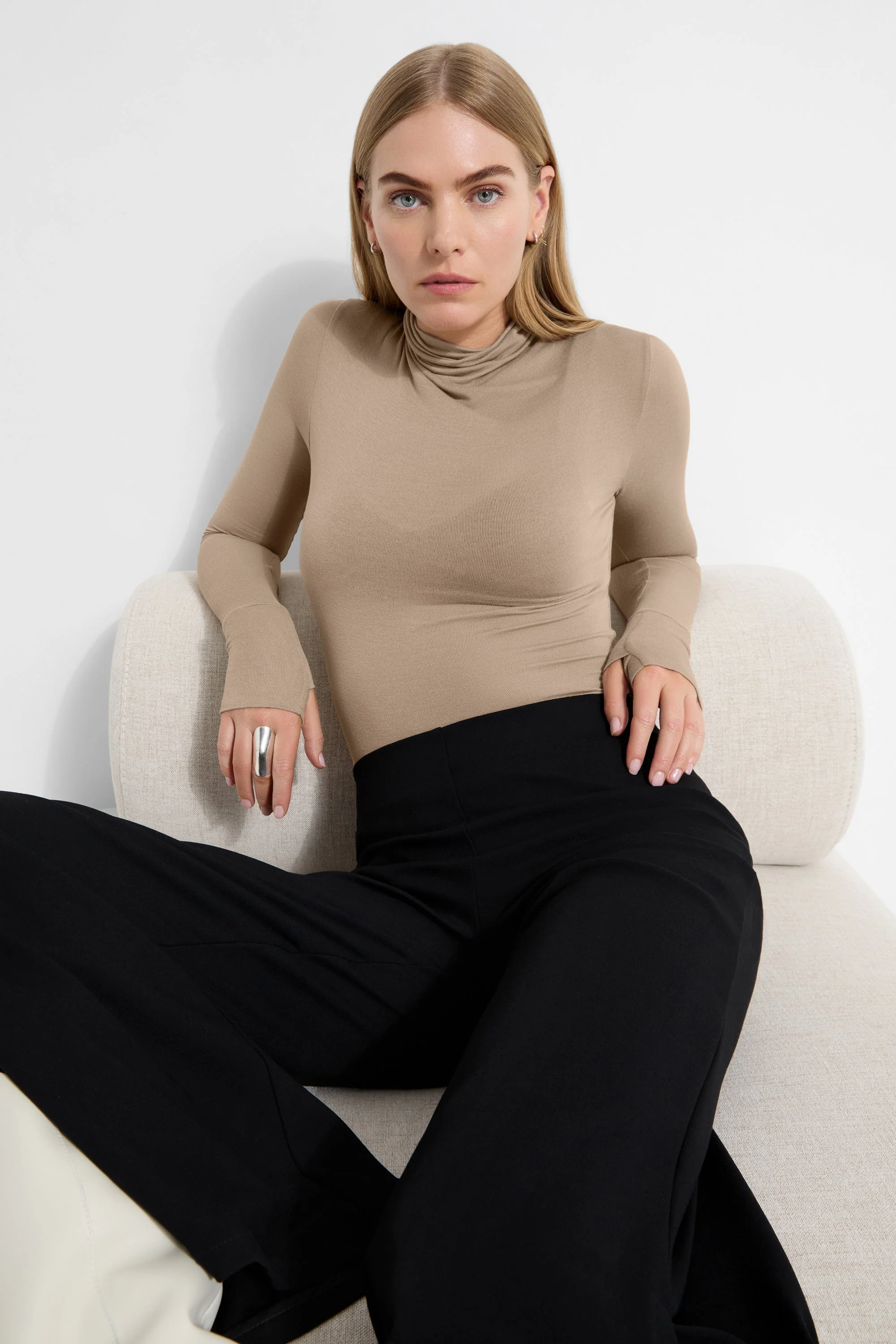 Hailey Turtleneck | Sand