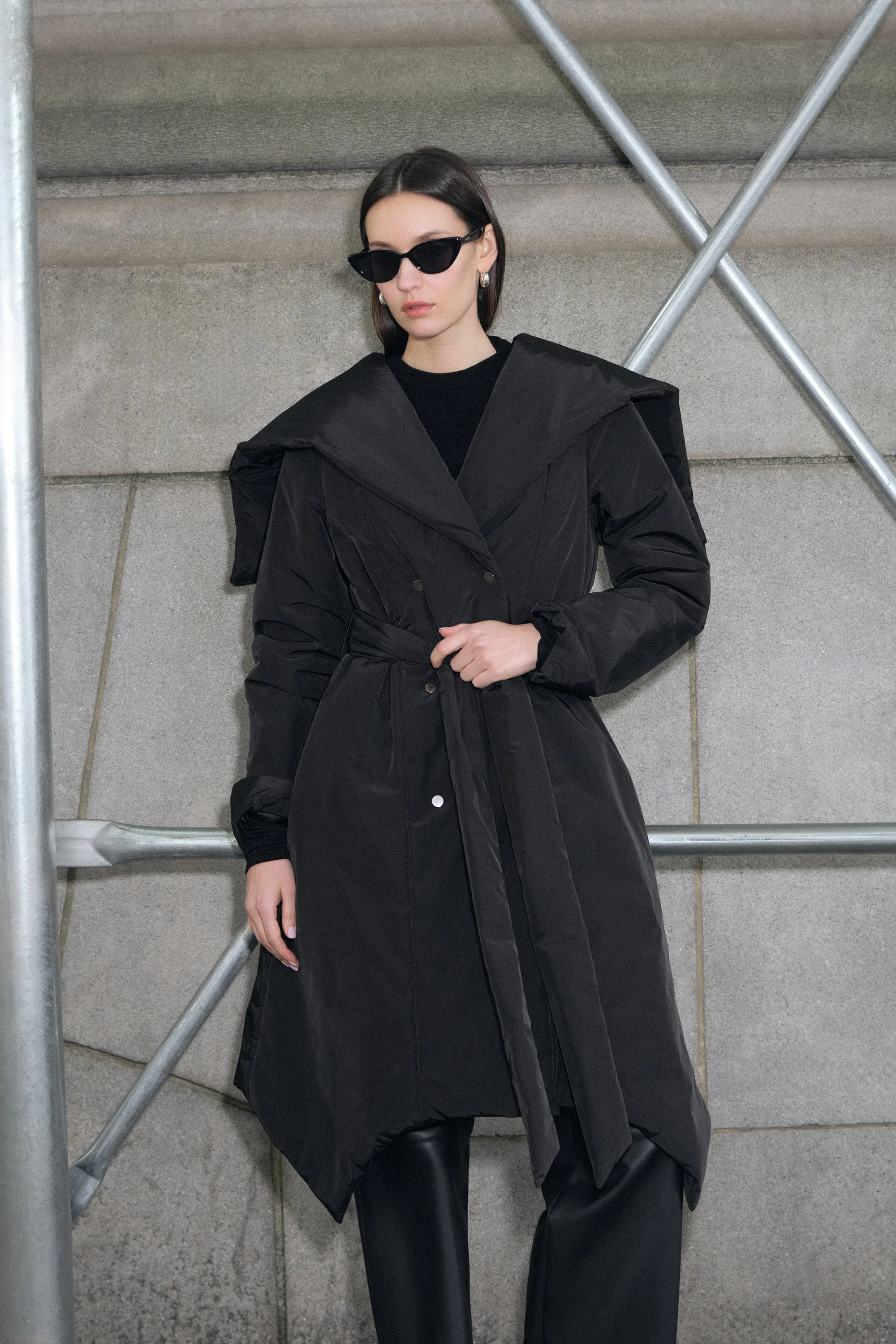 Jess Hooded Puffer | Black - Image 3