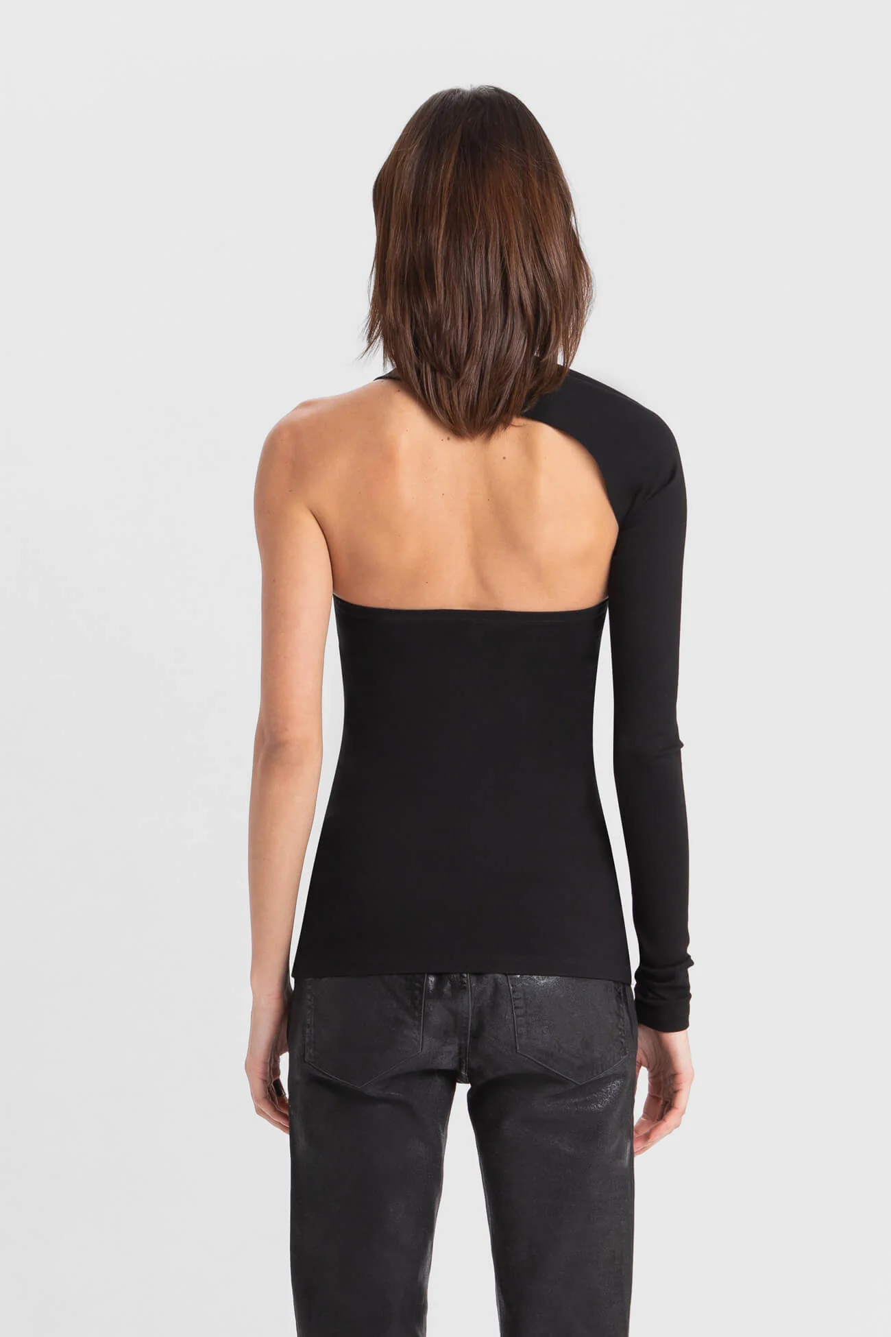 Manhattan One Shoulder Top | Black Ponte - Image 3