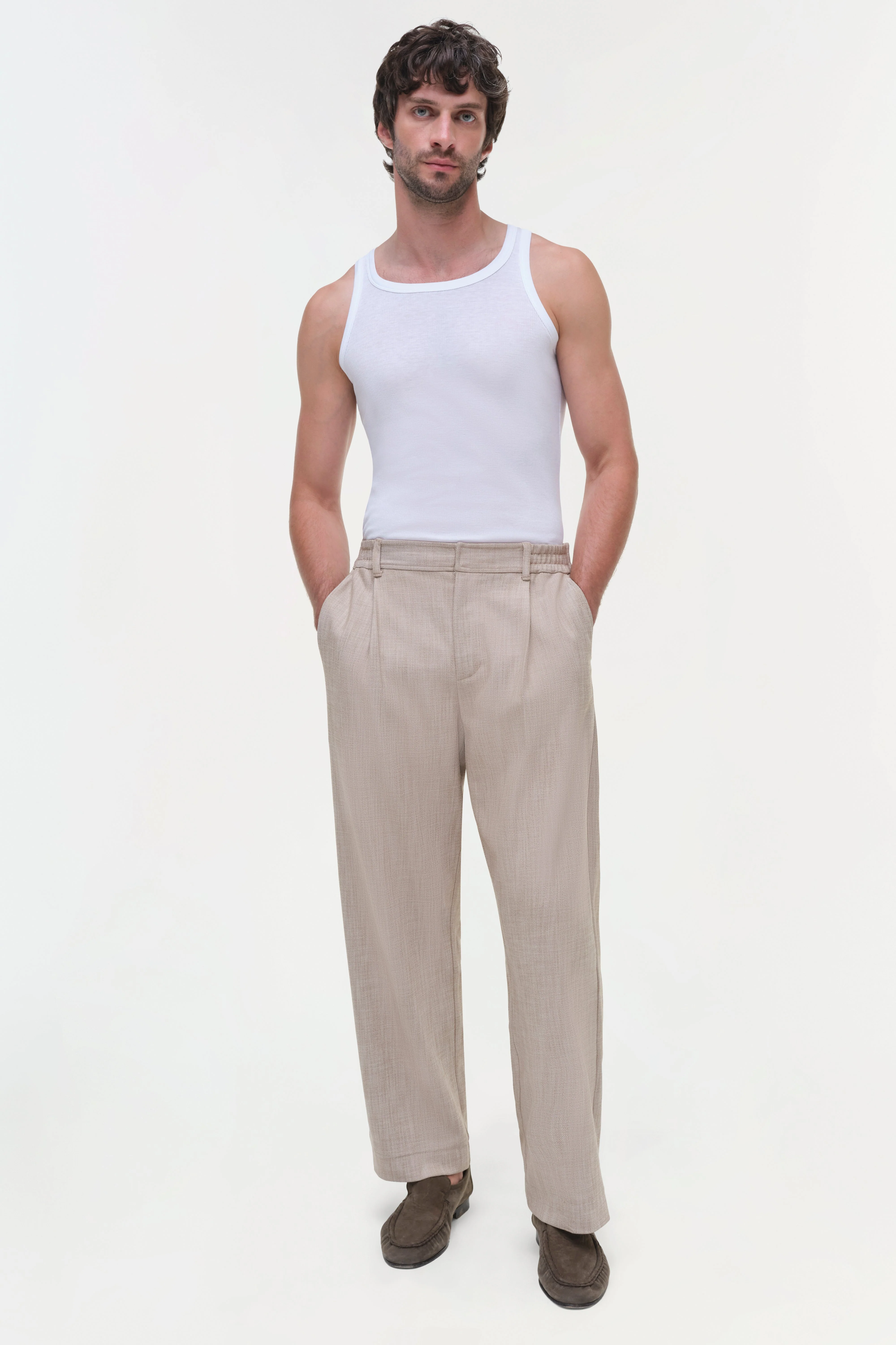 Mens | Duncan Pants | Natural Linen - Image 2