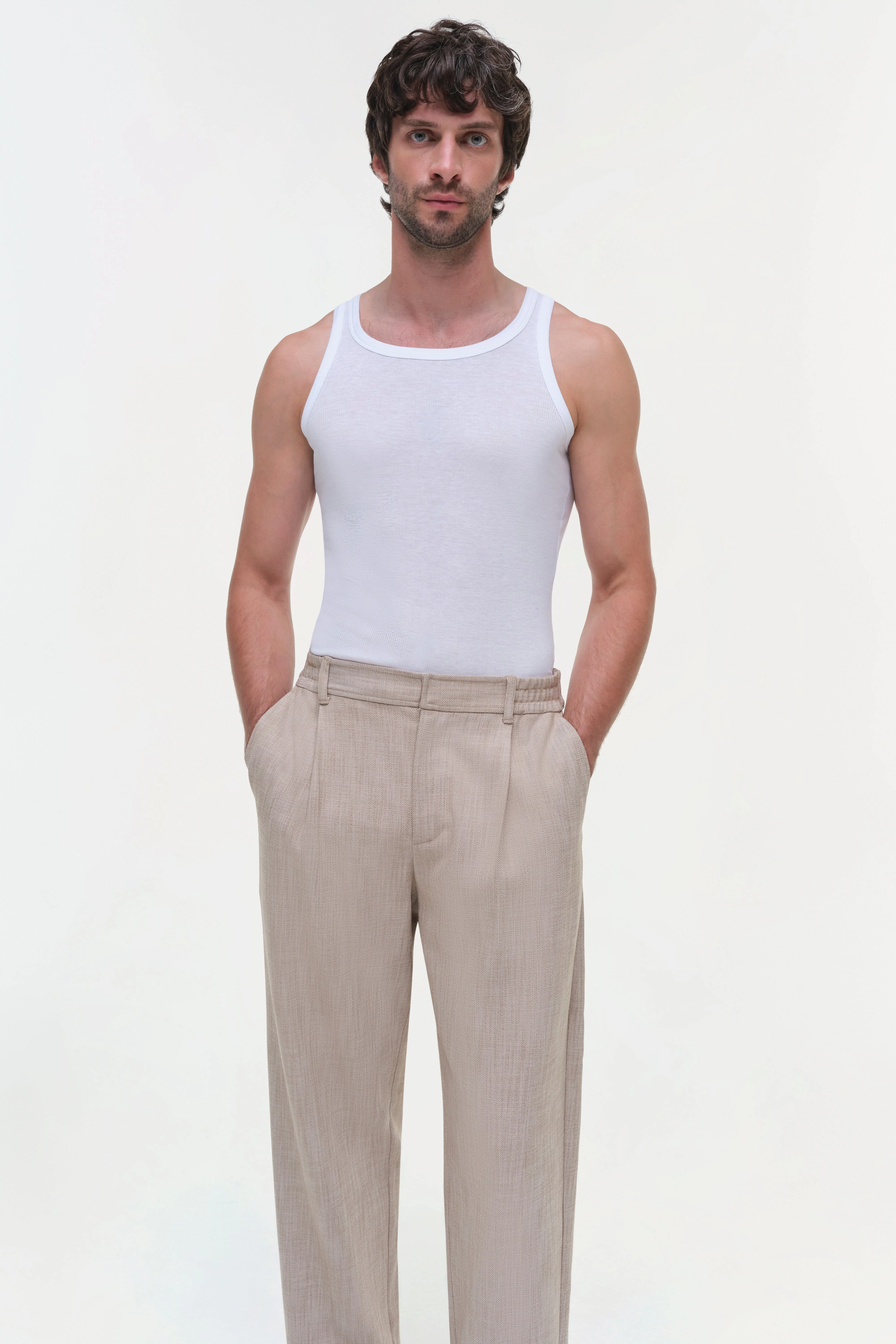 Mens | Duncan Pants | Natural Linen - Image 3