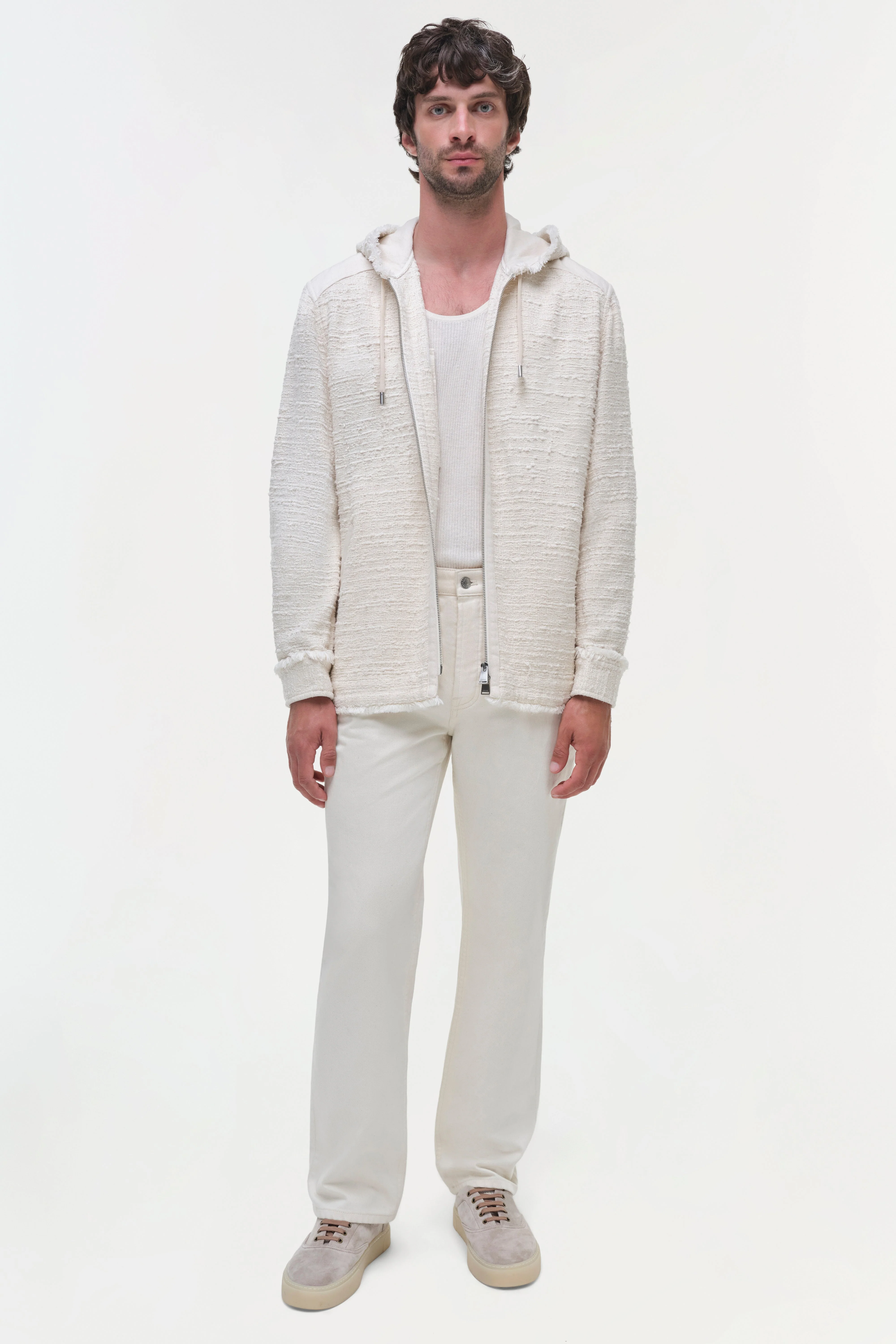 Mens | Ivan Denim Shirt Jacket | Cream - Image 3