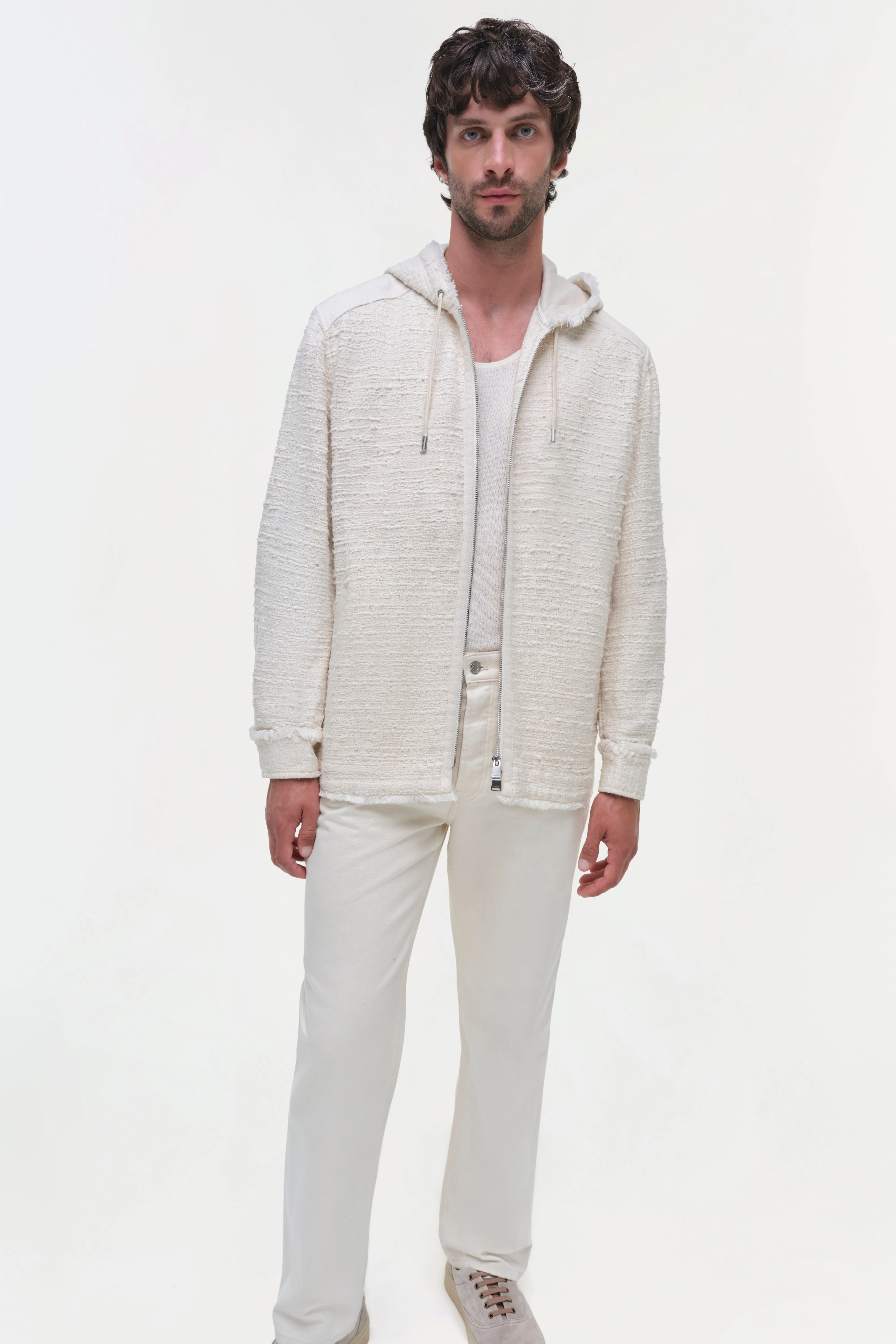 Mens | Ivan Denim Shirt Jacket | Cream - Image 4