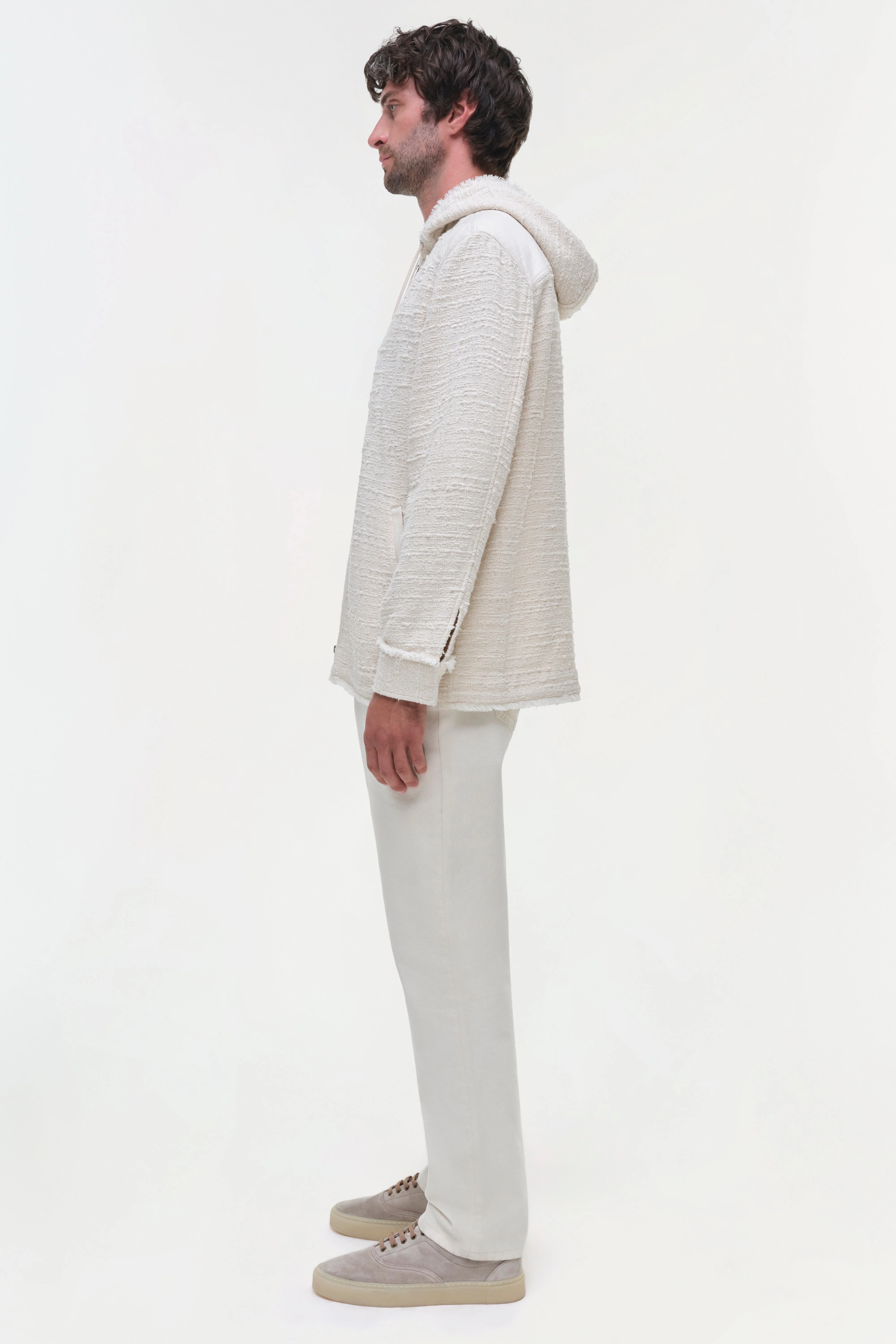 Mens | Ivan Denim Shirt Jacket | Cream - Image 5