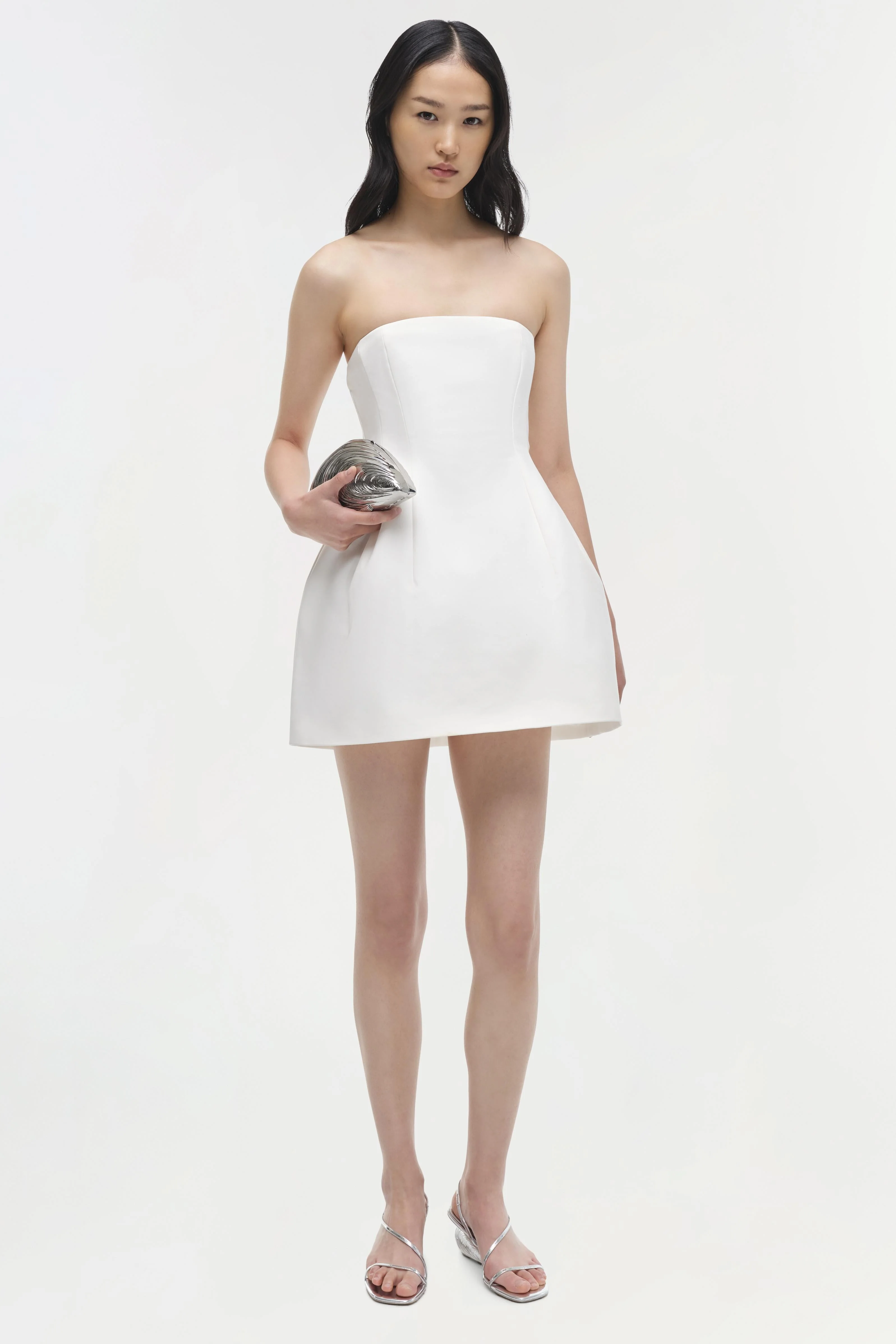 Womens | Arta Strapless Mini Dress | White - Image 2