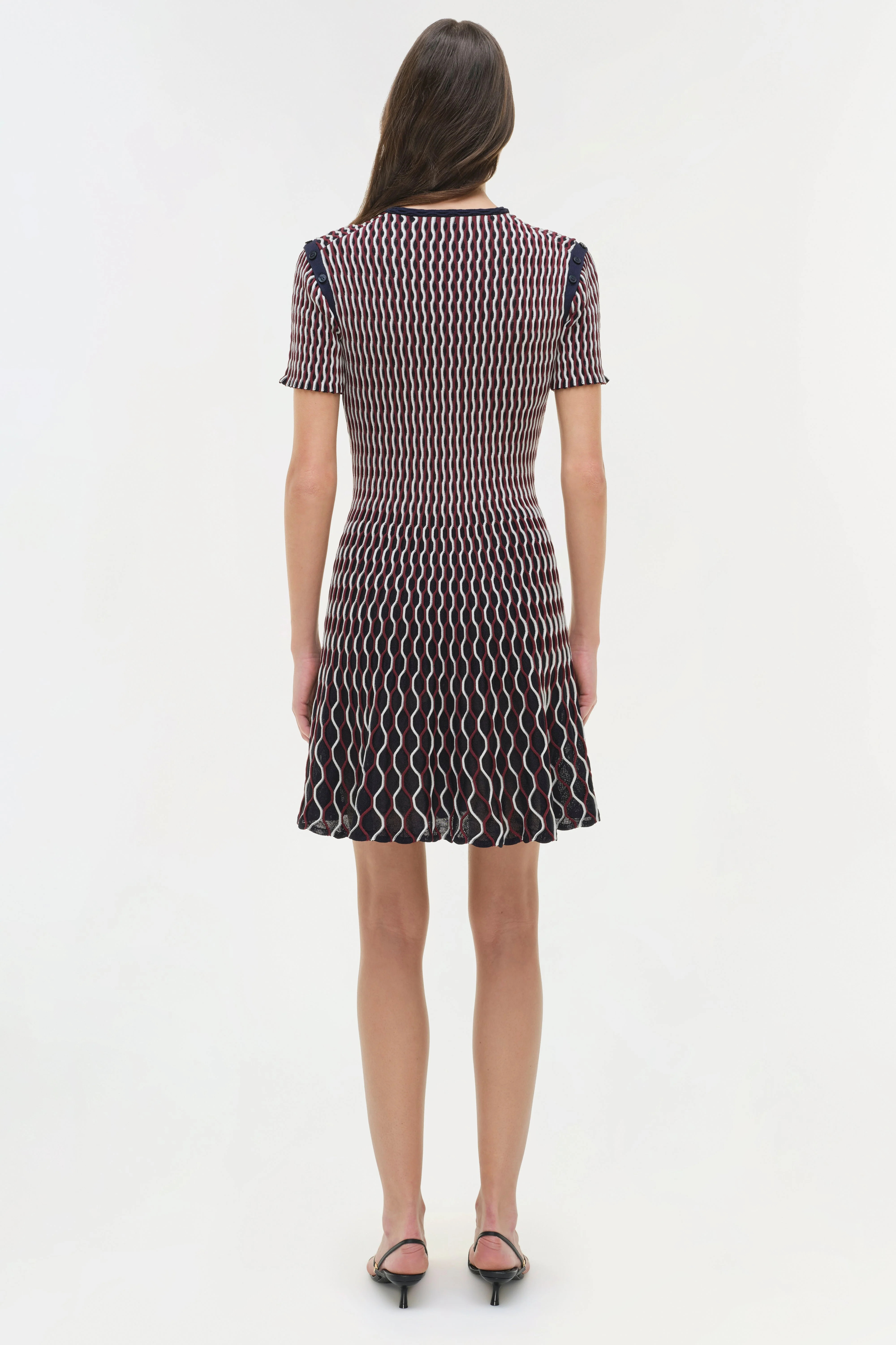 Womens | Baylor Knit Mini Dress | Cranberry Multi - Image 5