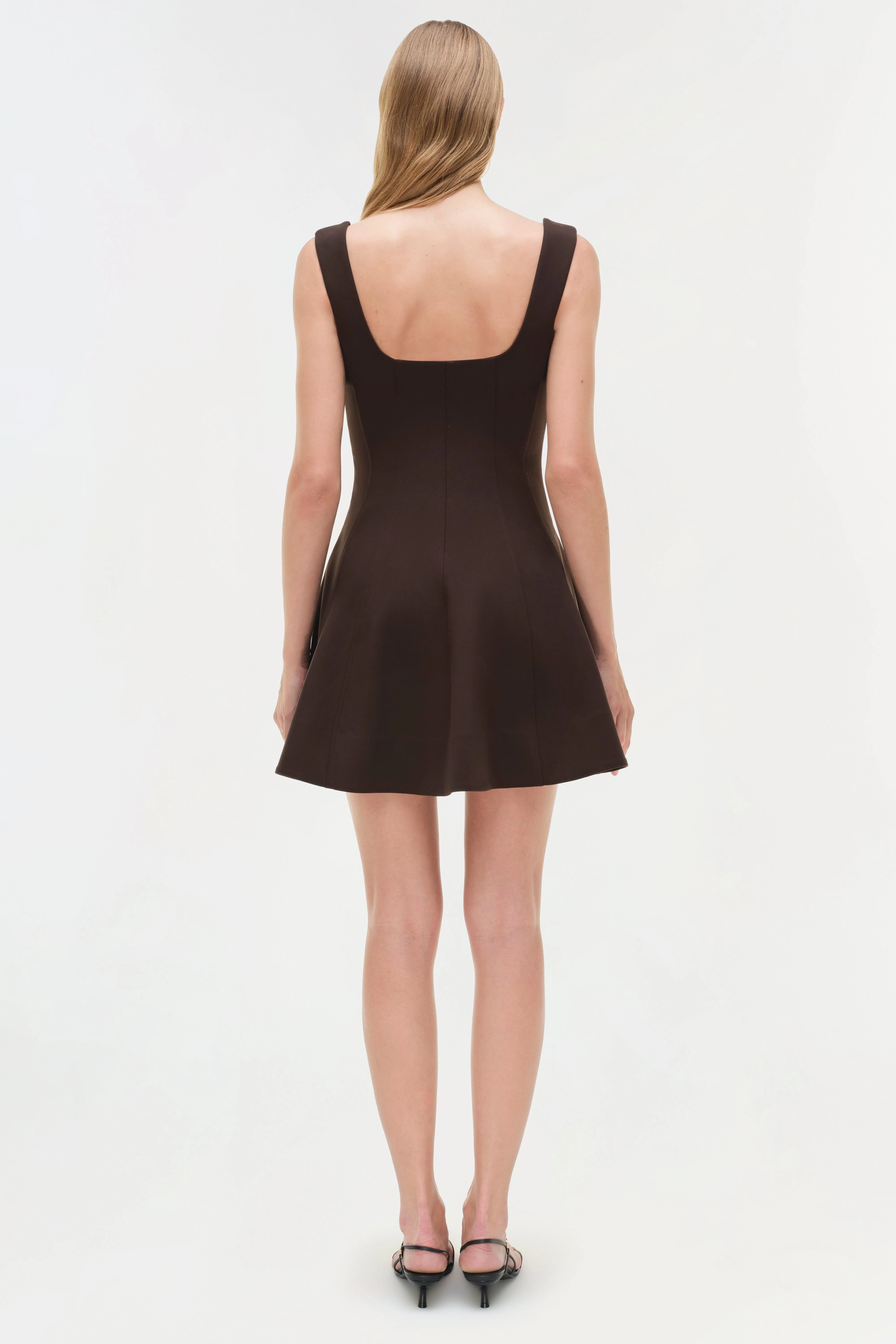 Womens | Bronte Mini Dress | Chocolate - Image 5