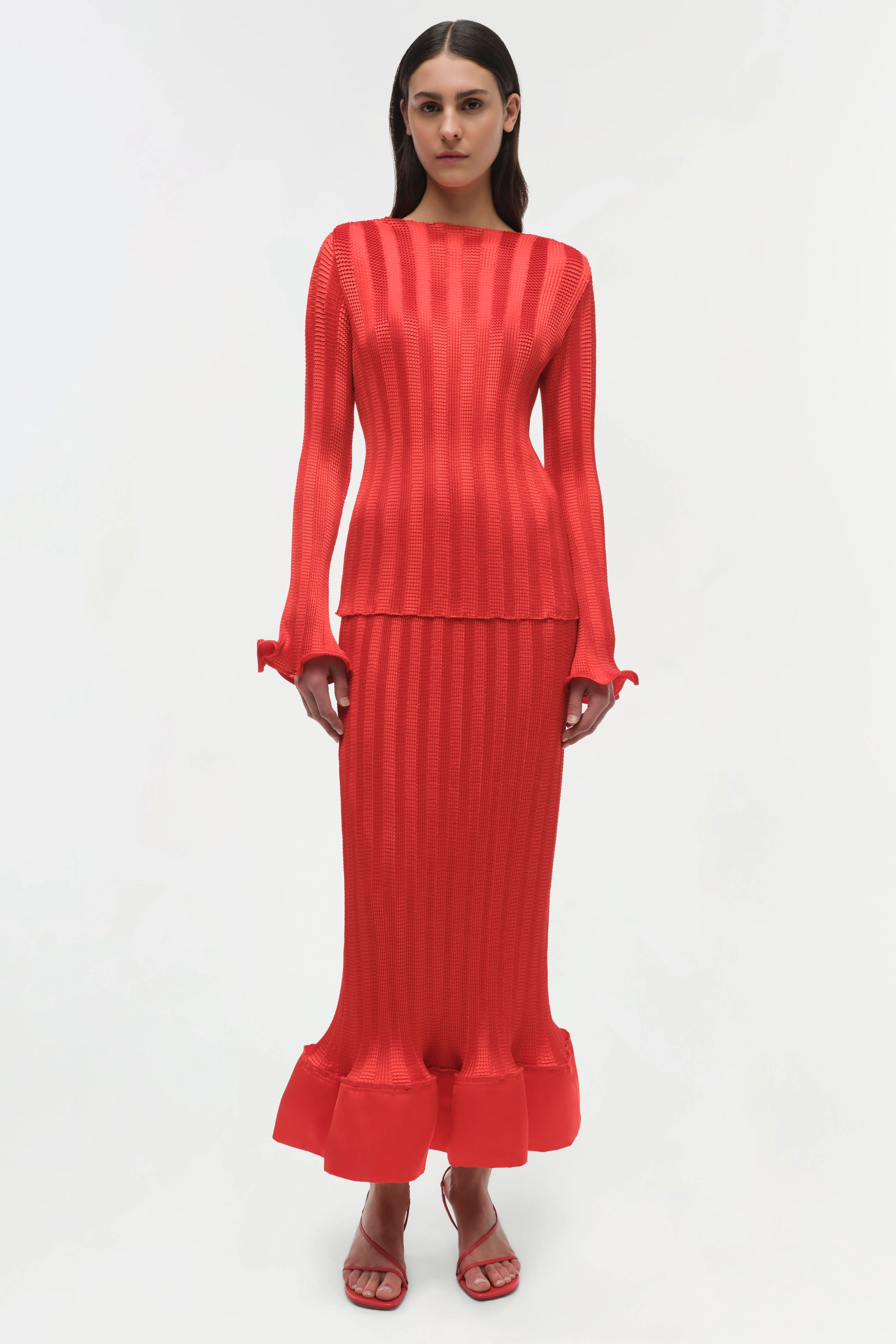 Womens | Carys Top | Fiery Red - Image 3