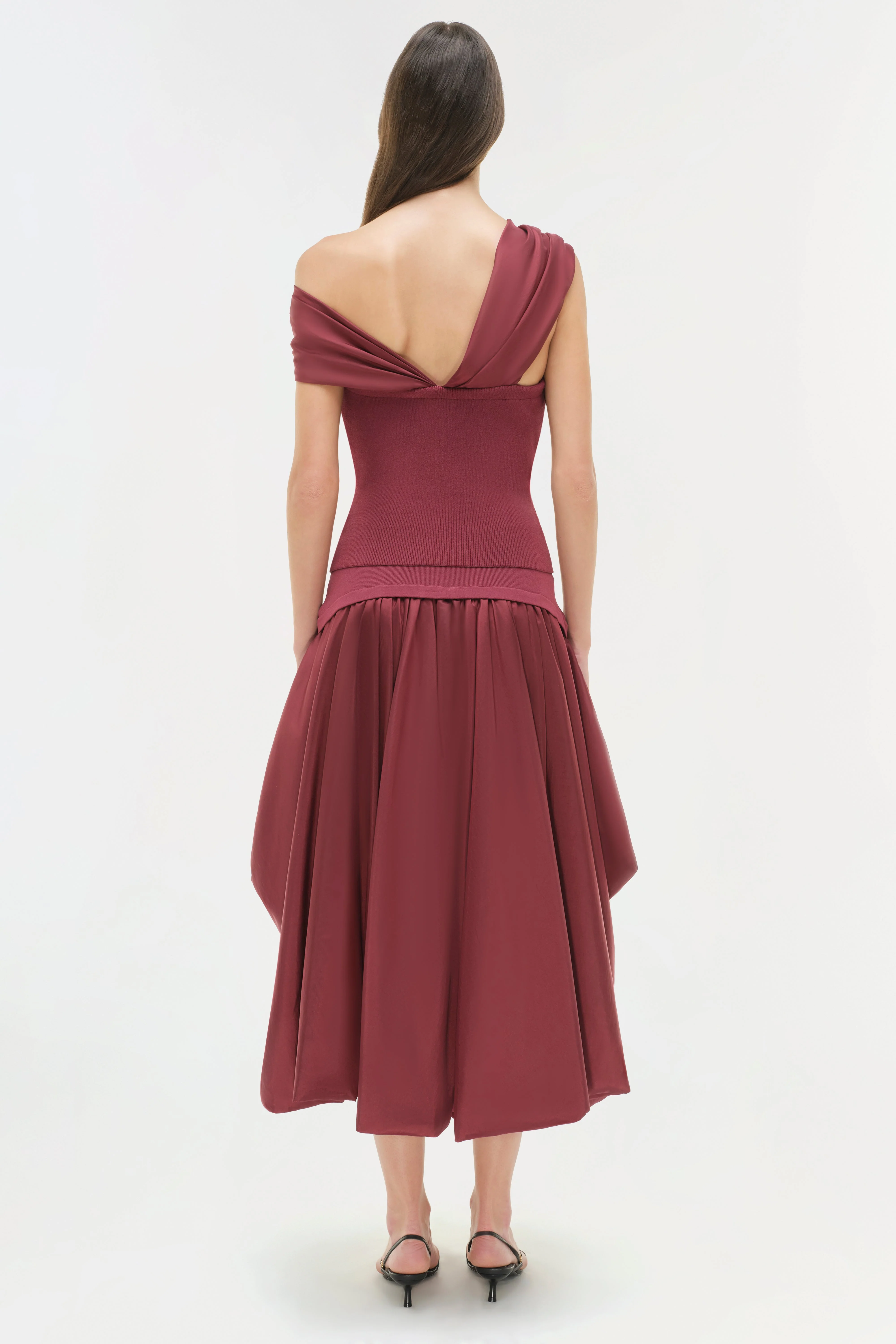 Womens | Celiana Off Shoulder Top | Cranberry - Image 5