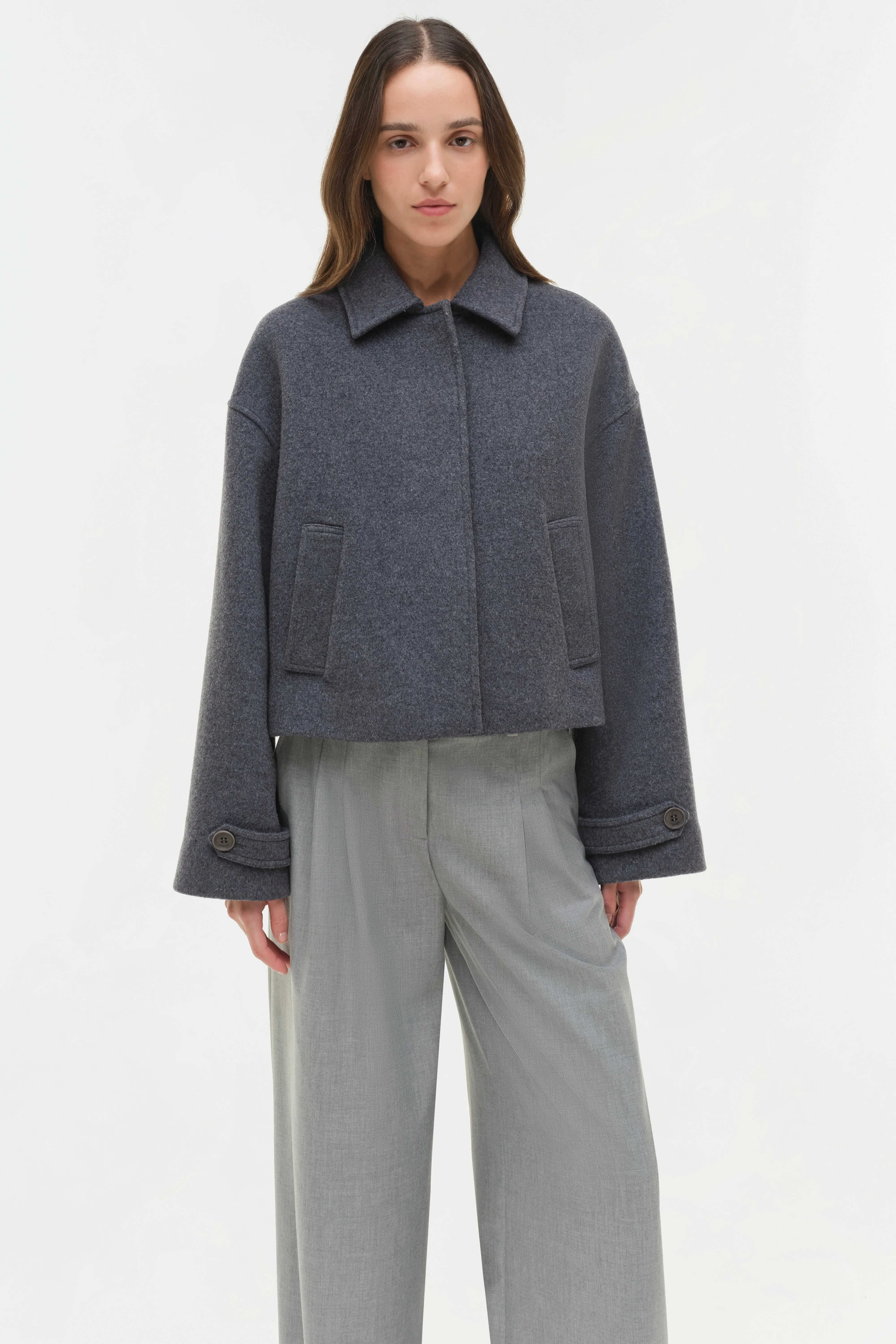 Womens | Colby Wool Jacket | Heather Grey - Image 4