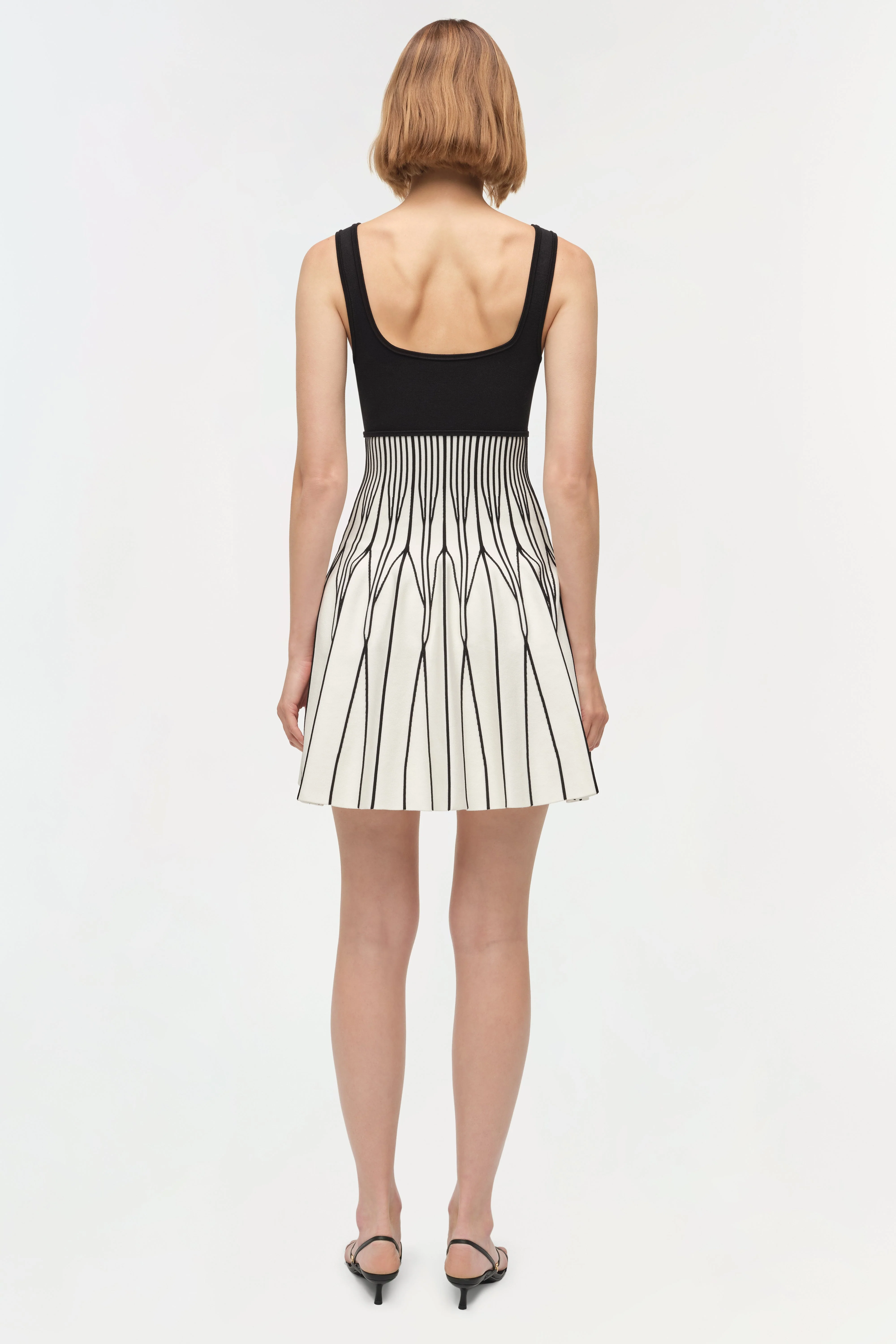 Womens | Cynder Illusion Knit Mini Dress | Black Multi - Image 5