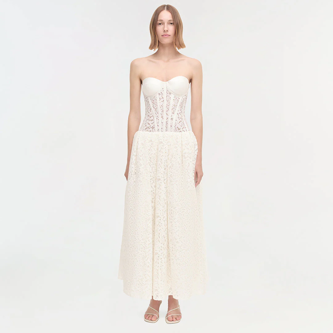 Womens | Evangeline Dress | Ivory - Image 7