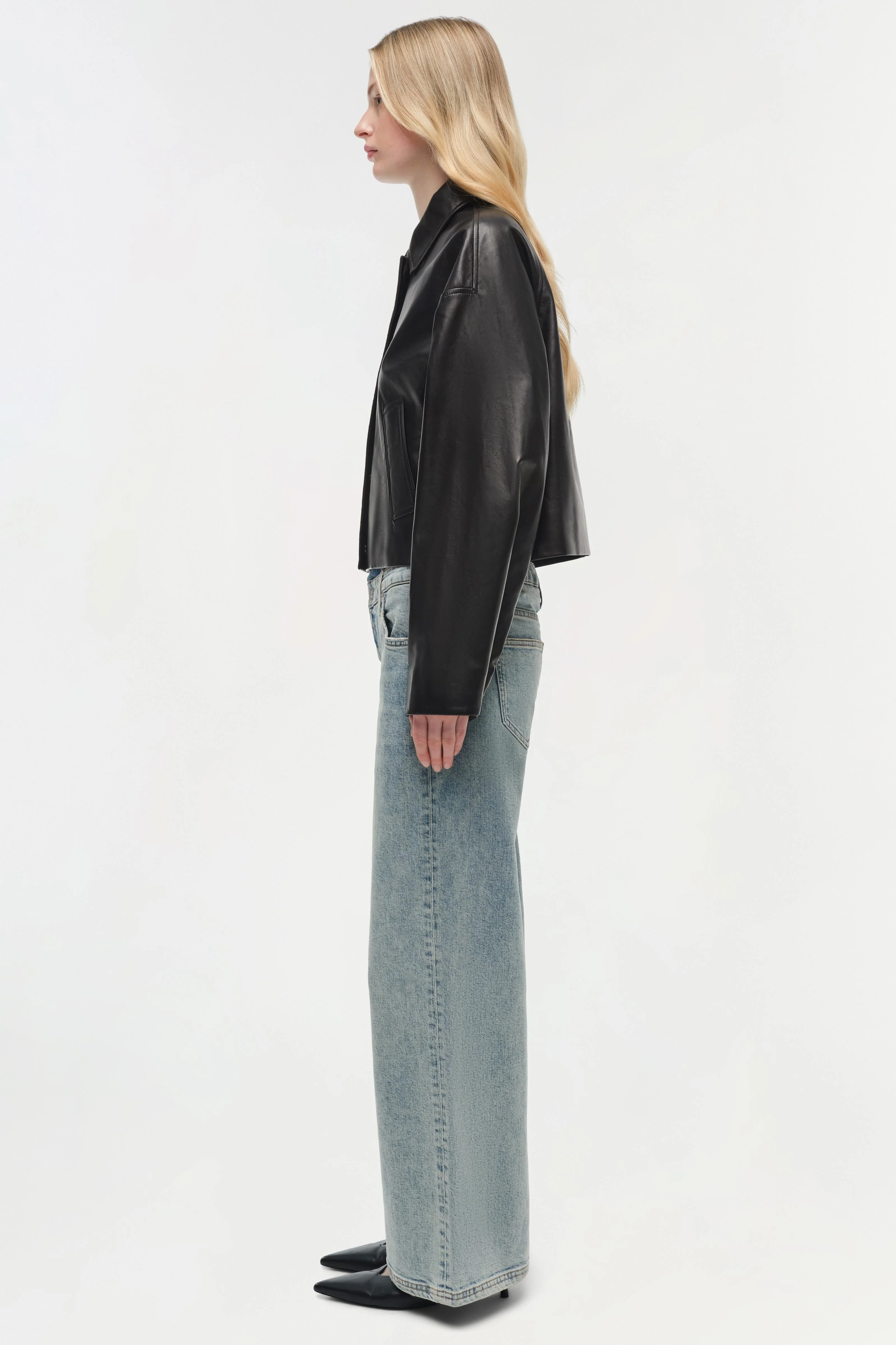 Womens | Everli Leather Jacket | Black - Image 4
